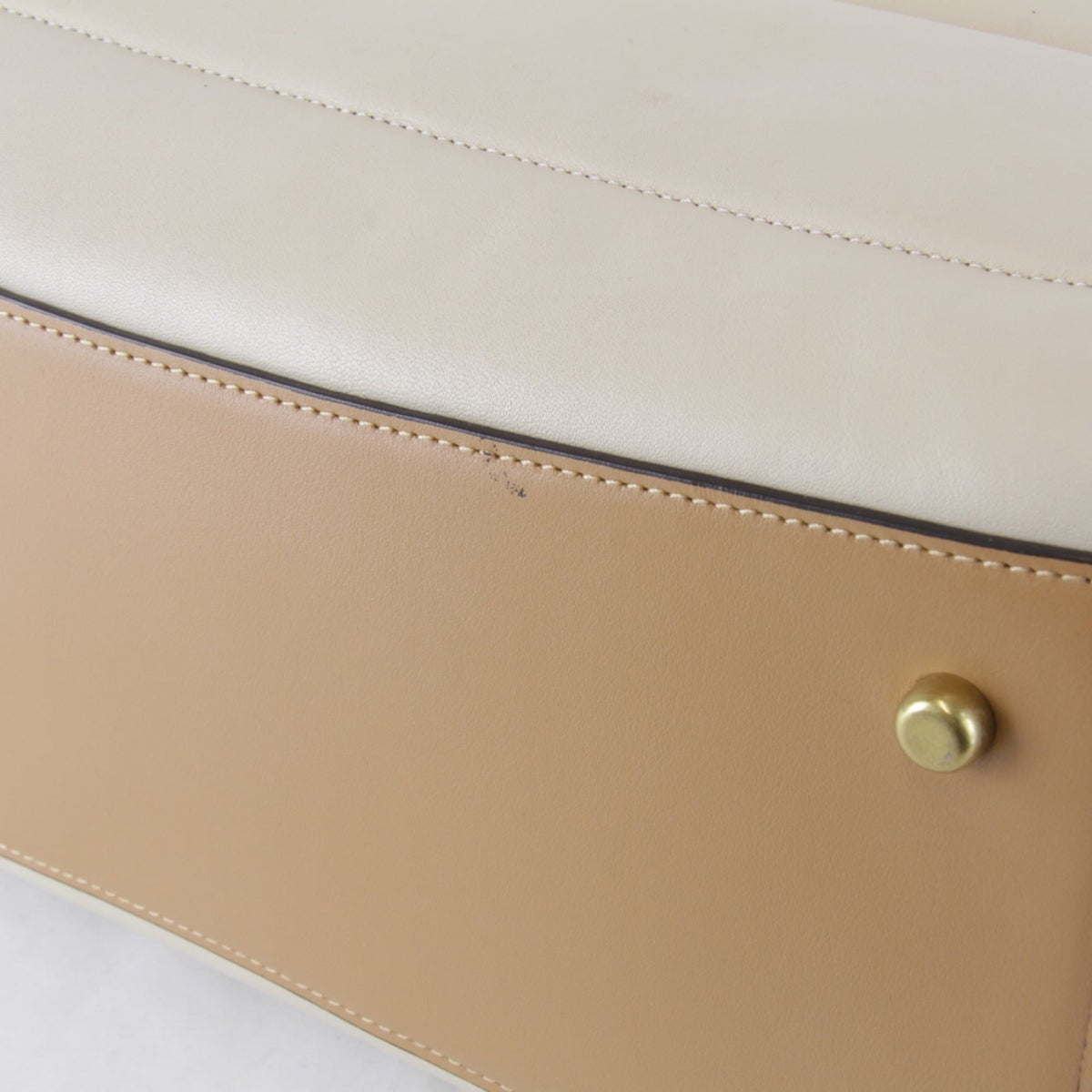 Coach Beige Leather Tote Bag (Pre-Owned)