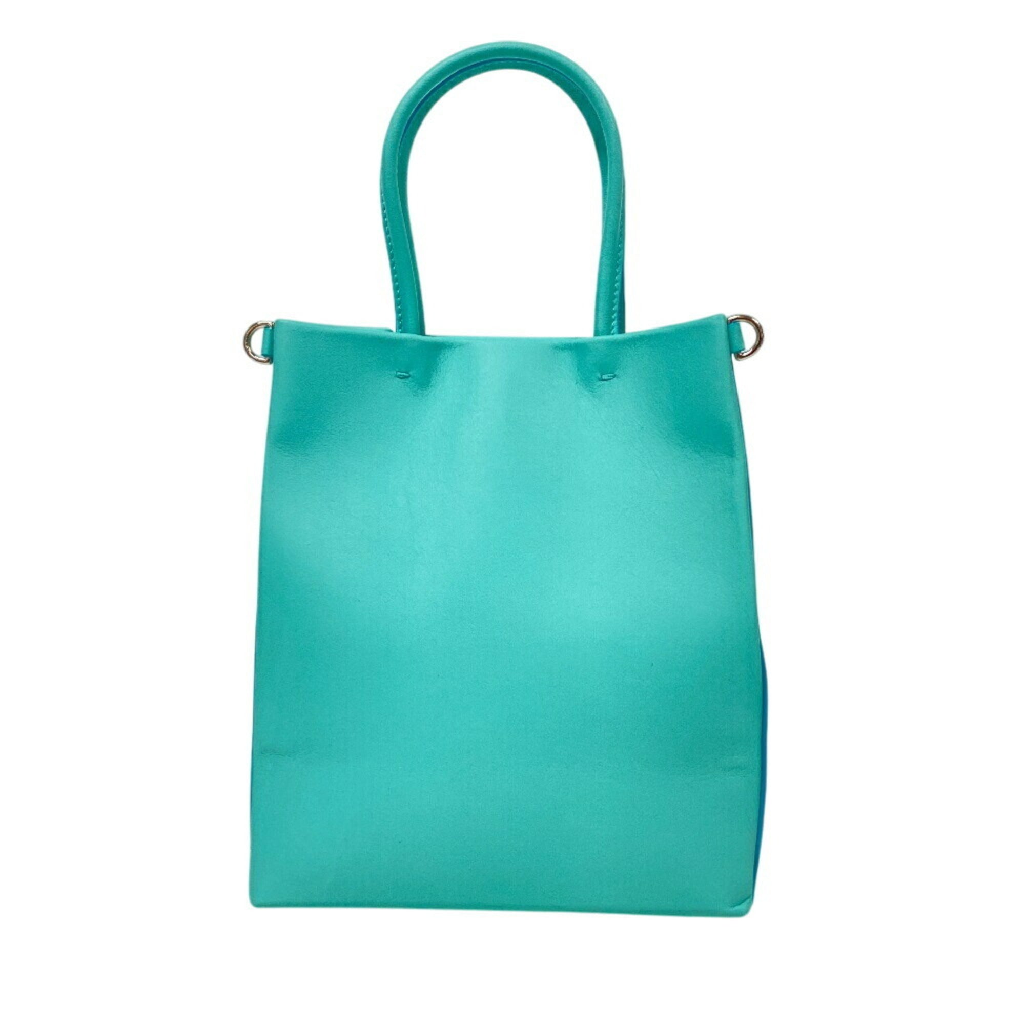 Tiffany Tiffany Blue Leather Tote Bag (Pre-Owned)