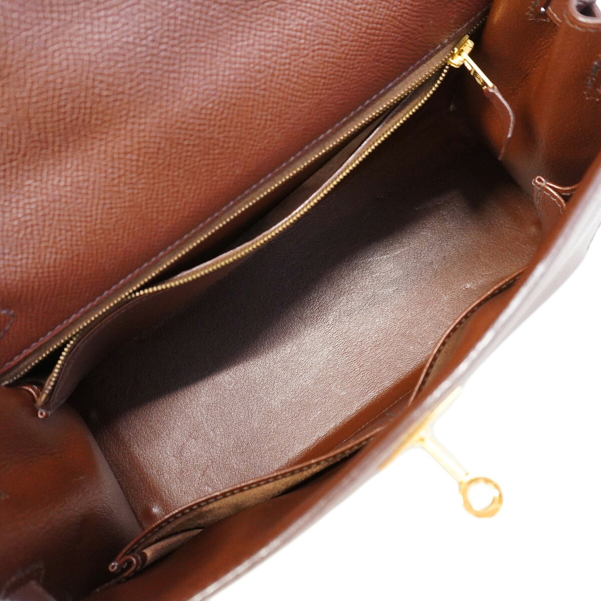 Hermes Brown Courchevel Leather Handbag (Pre-Owned)