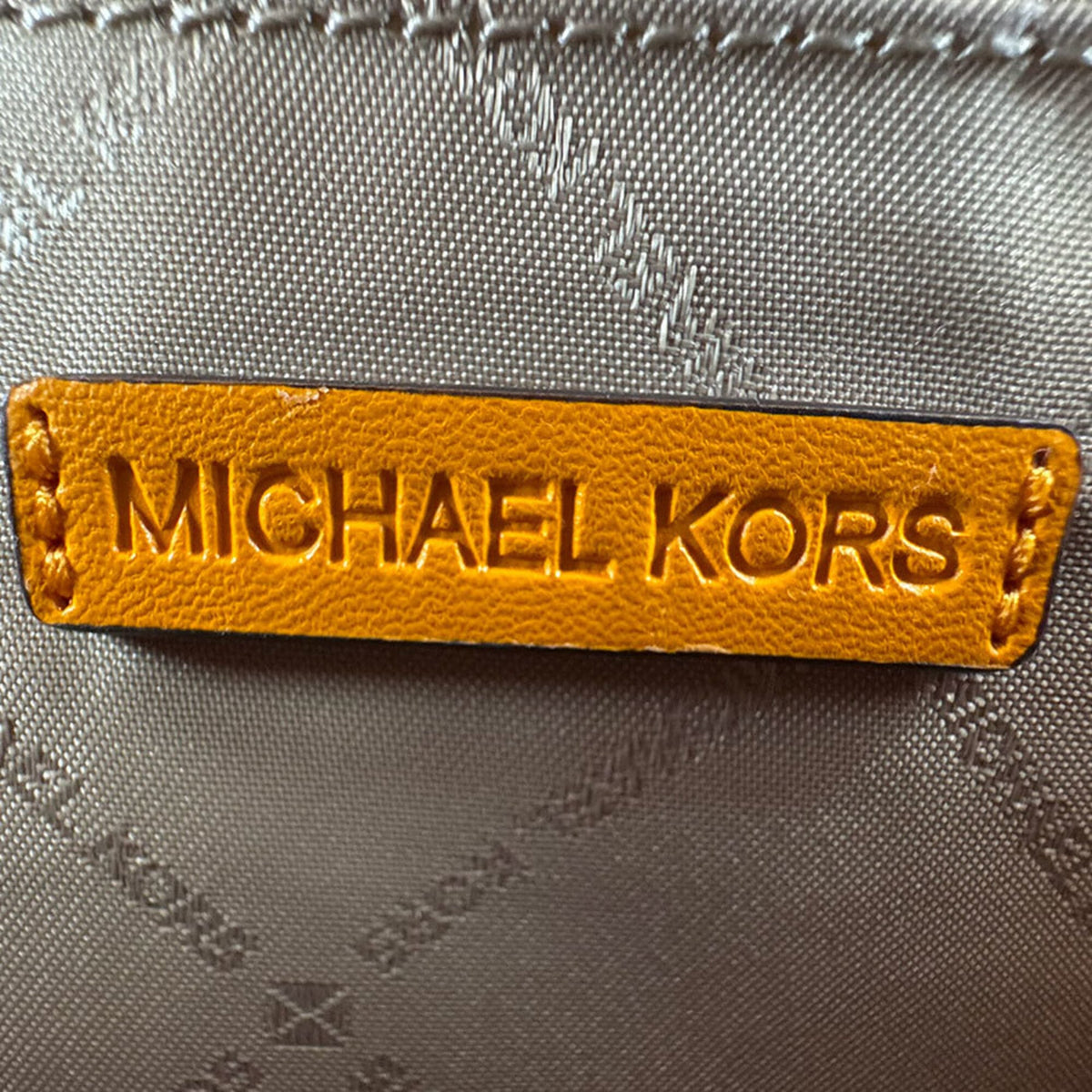 Michael Kors Multi-Color Orange Pvc Leather Shoulder Bag (Pre-Owned)