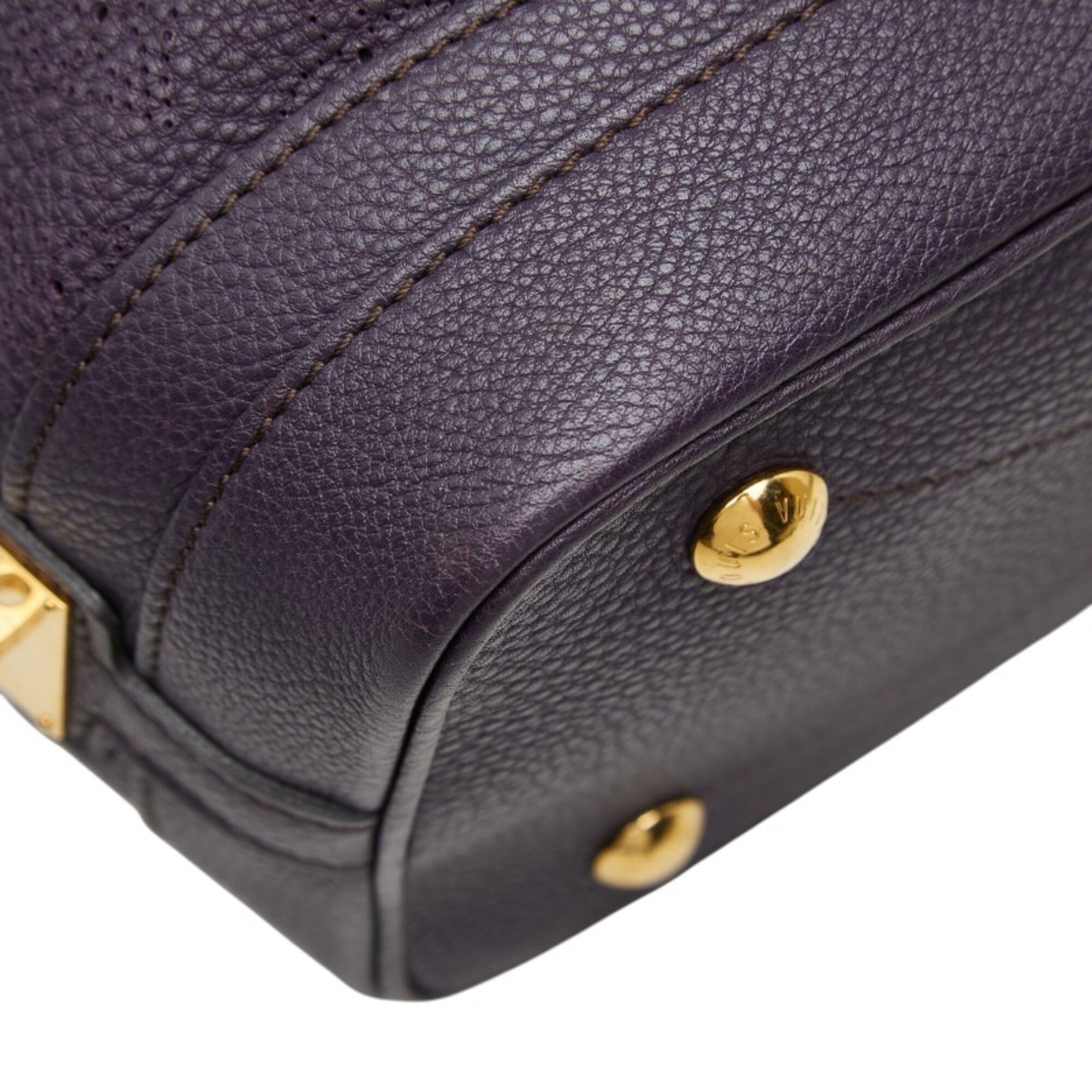 Louis Vuitton Purple Leather Handbag Shoulder Bag (Pre-Owned)