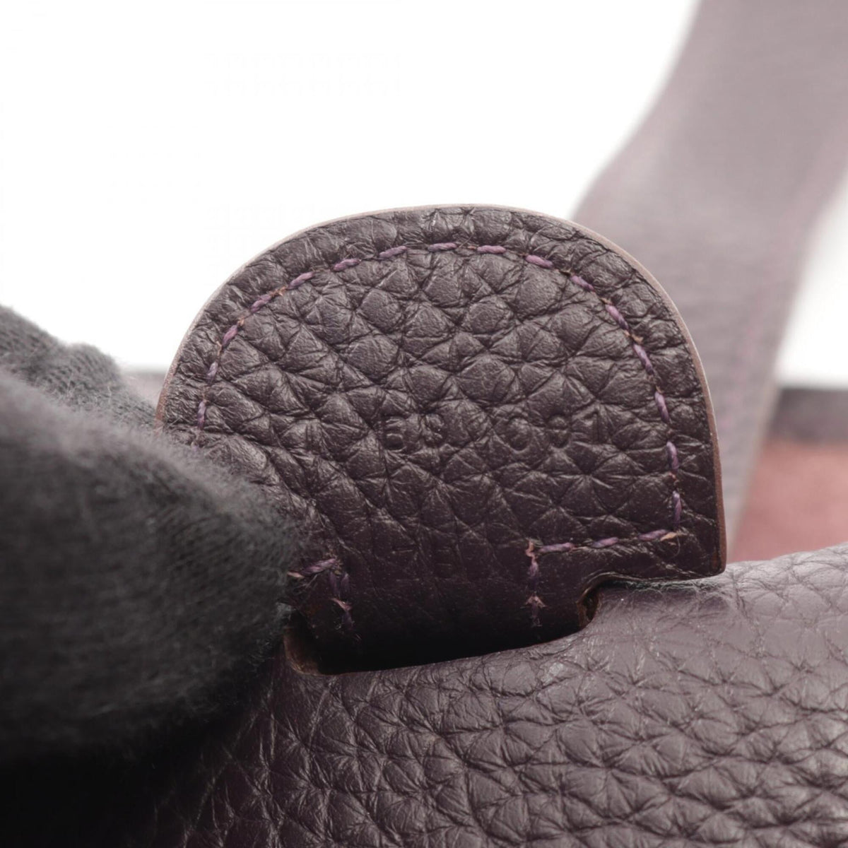 Hermes Purple Raisin Taurillon Clemence Leather Shoulder Bag (Pre-Owned)