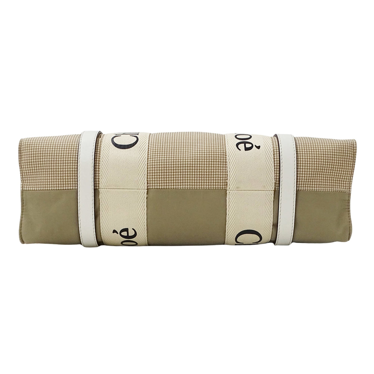 Chloé Beige Khaki Canvas Handbag Tote Bag (Pre-Owned)