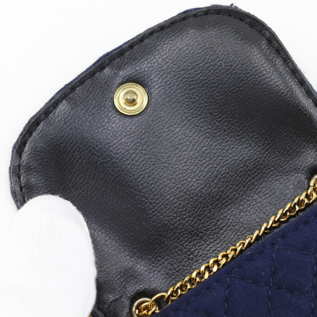 Chanel Navy Cotton Pouch (Pre-Owned)