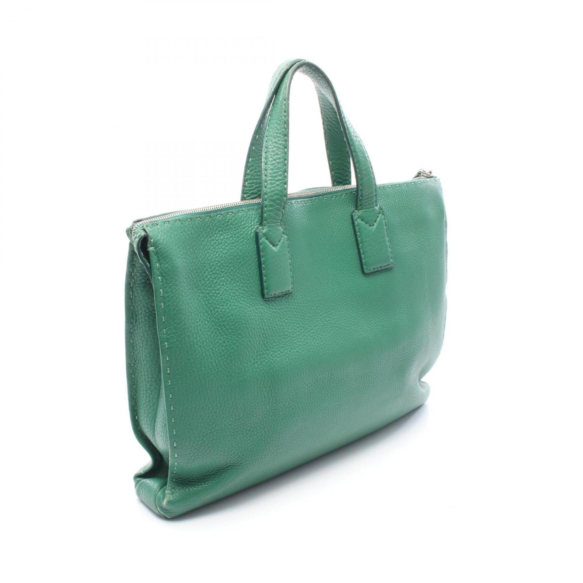 Fendi Green Leather Handbag (Pre-Owned)
