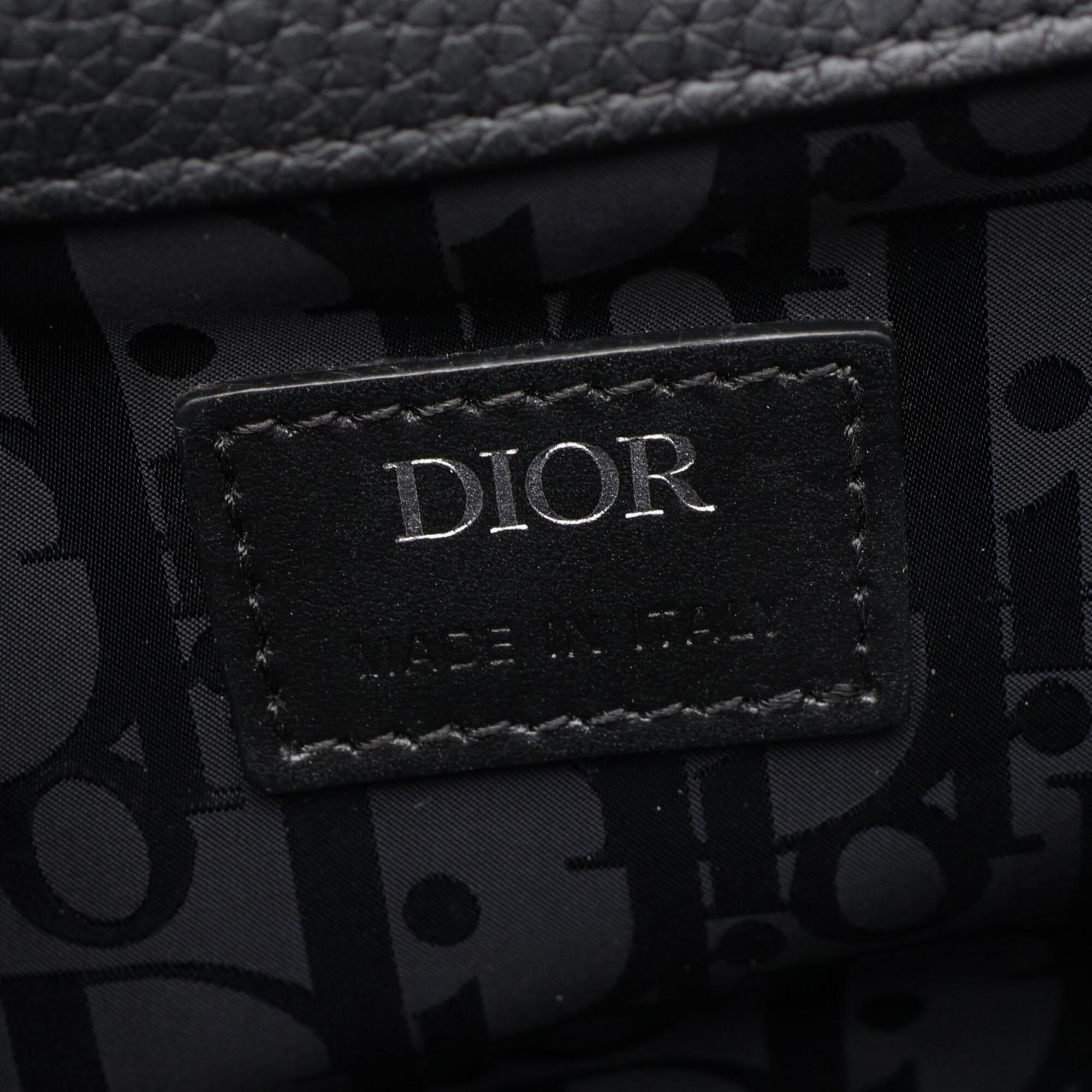 Christian Dior Black Leather Handbag Shoulder Bag (Pre-Owned)
