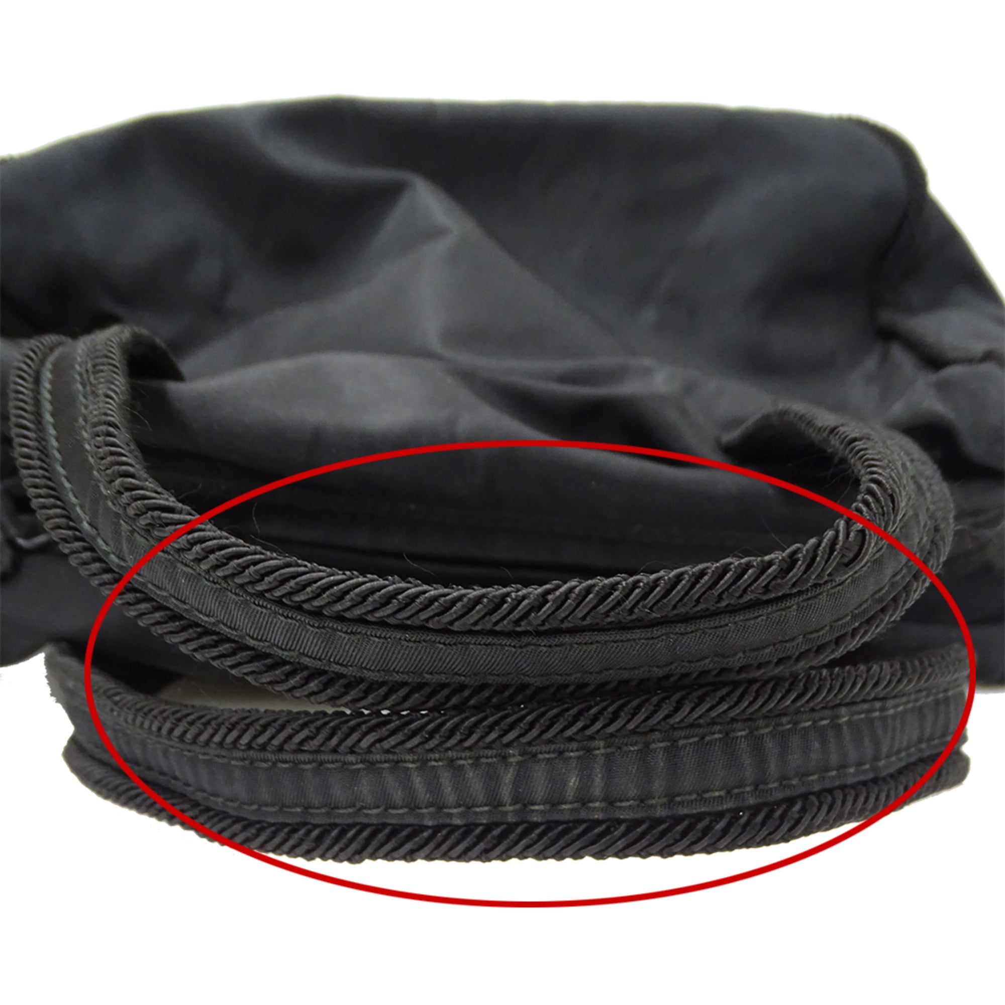 Prada Black Nylon Beads Handbag (Pre-Owned)