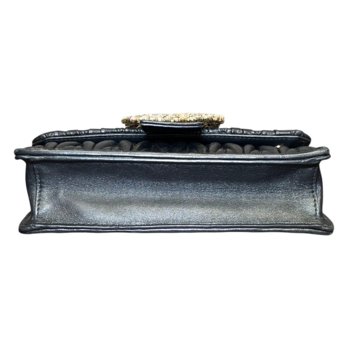 Miu Miu Brown Leather Metal Shoulder Bag (Pre-Owned)