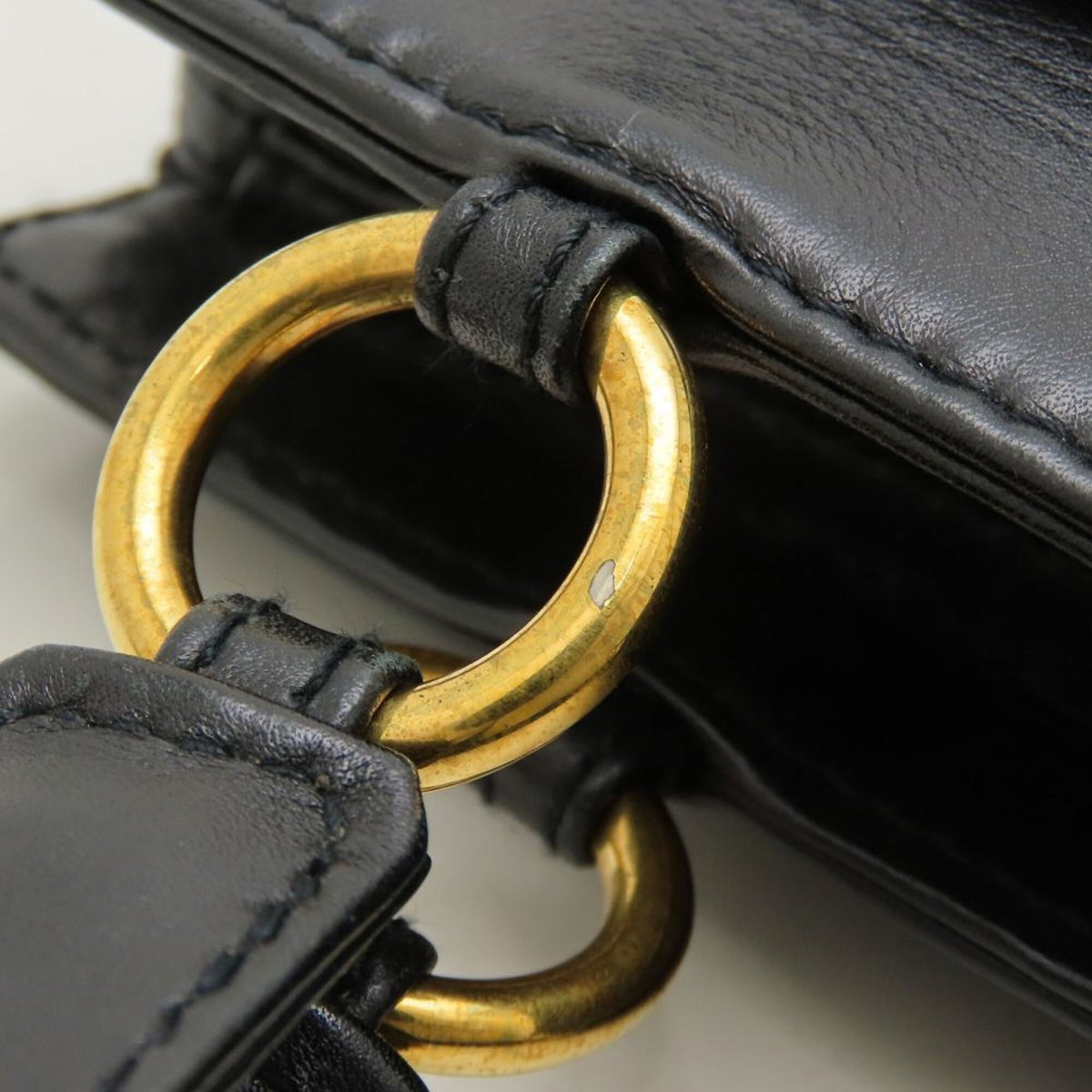 Chanel Black Leather Handbag Tote Bag (Pre-Owned)