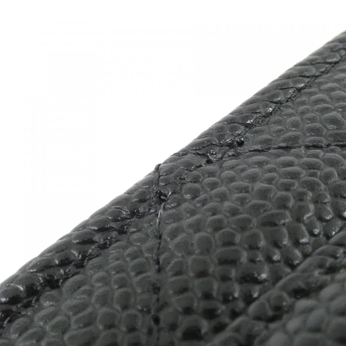 Chanel Black Grained Calfskin Chain/Shoulder Wallet (Pre-Owned)