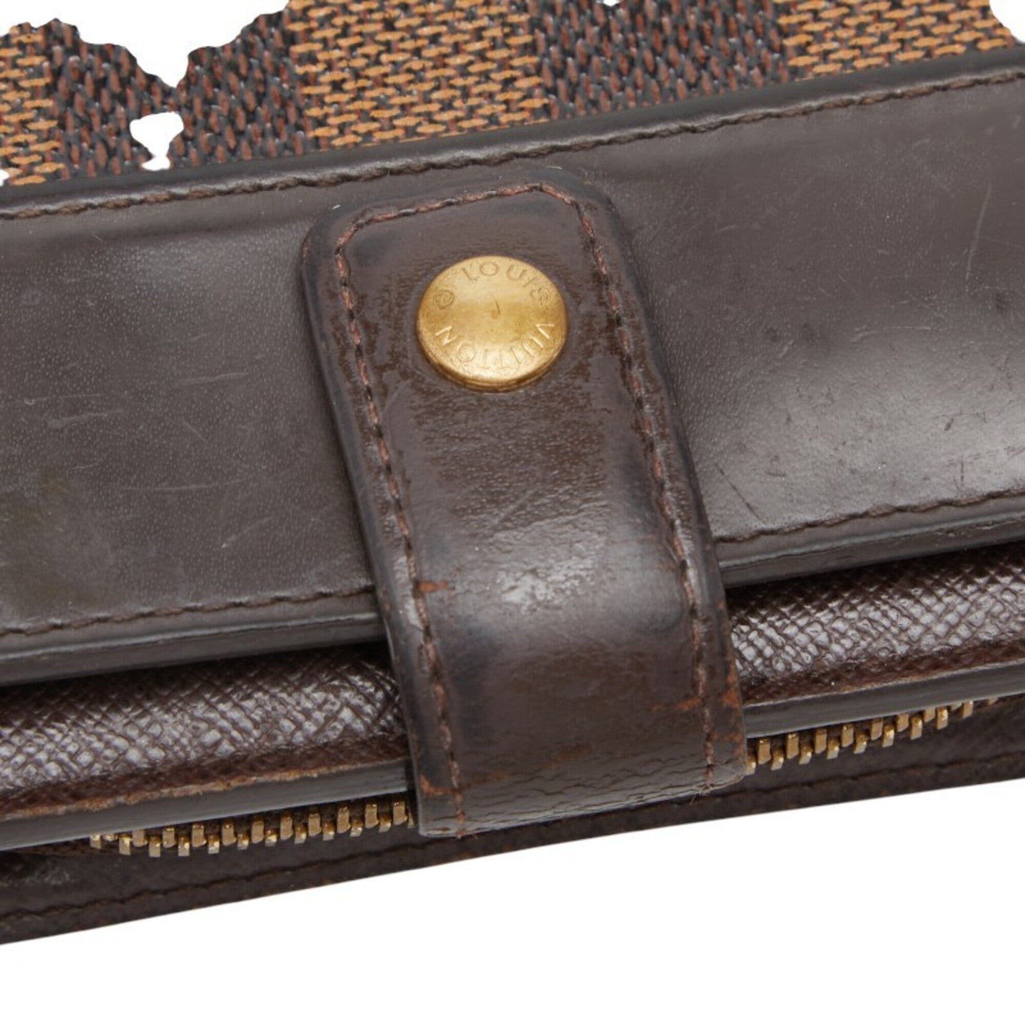 Louis Vuitton Damier Brown Ebene Pvc Leather Wallet (Bi-Fold) (Pre-Owned)