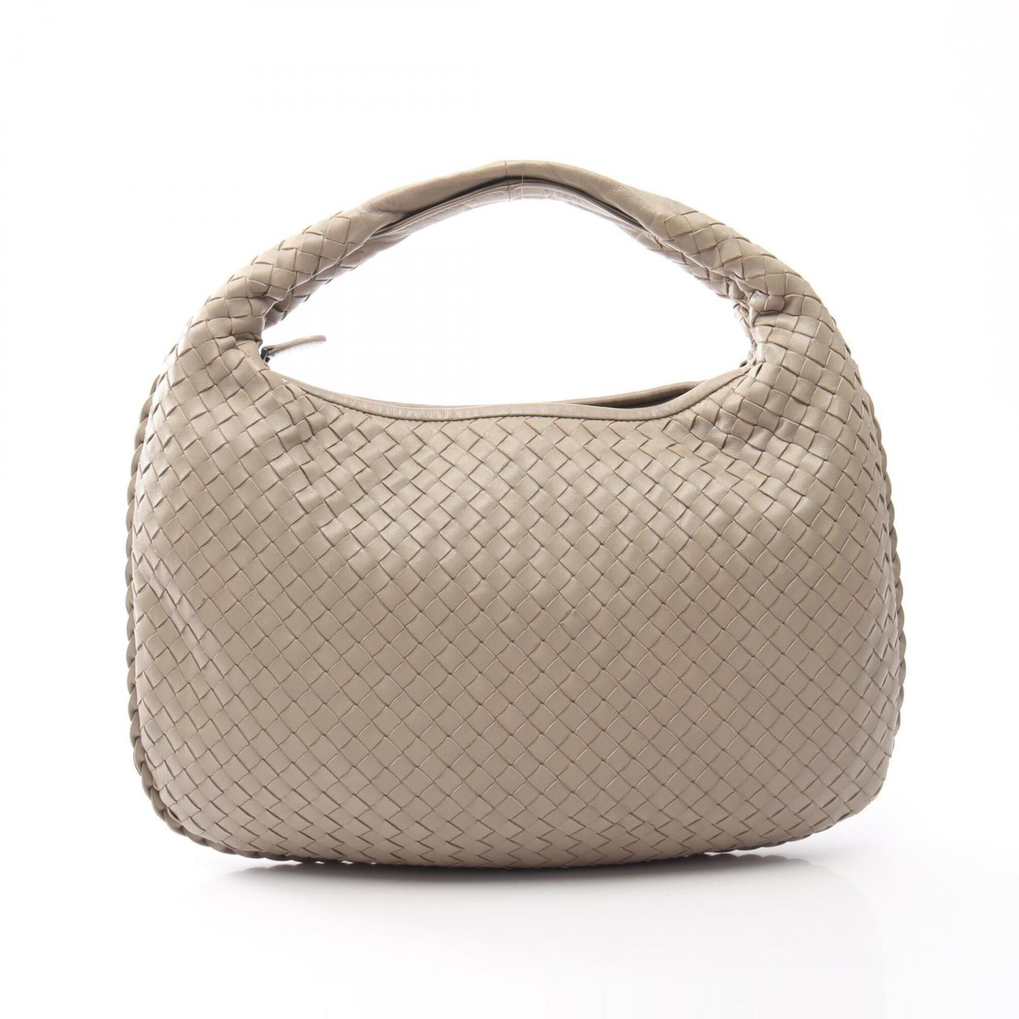 Bottega Veneta Beige Leather Handbag Shoulder Bag (Pre-Owned)