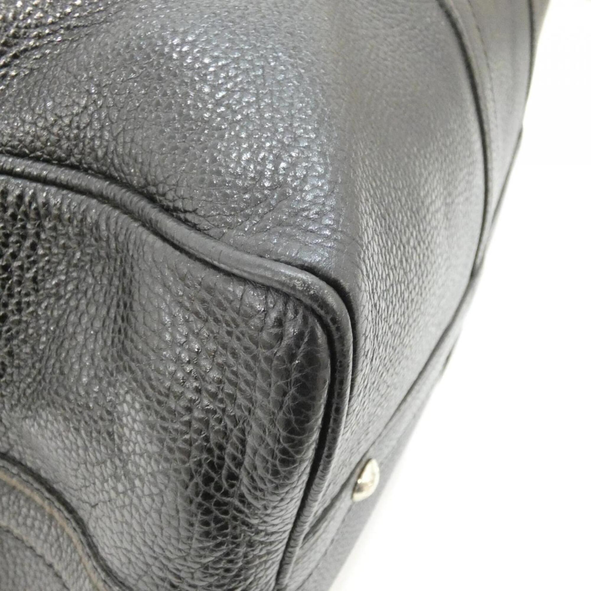 Louis Vuitton Black Leather Boston Bag (Pre-Owned)