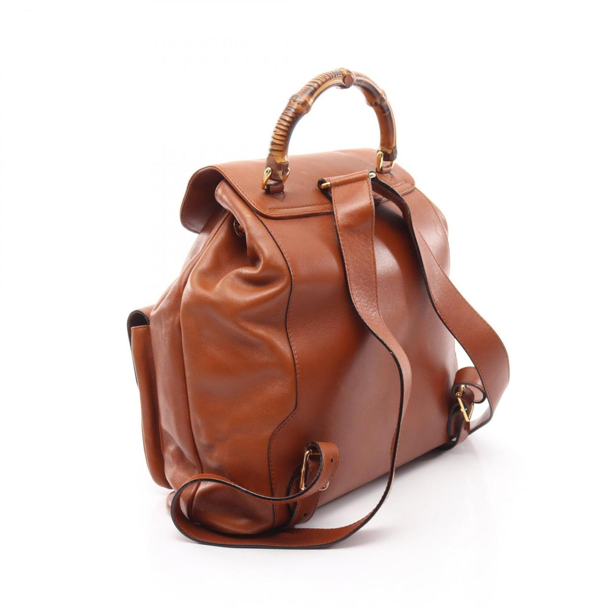 Gucci Brown Leather Backpack (Pre-Owned)