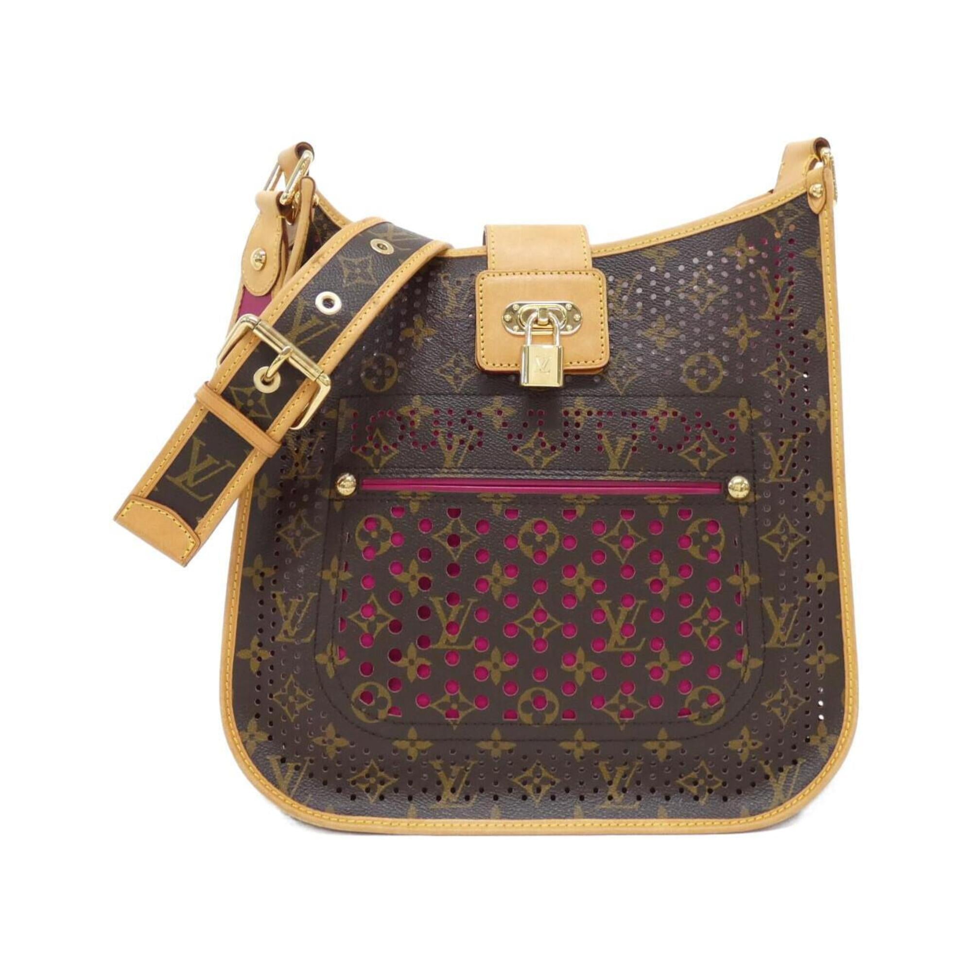 Louis Vuitton Fuchsia Marron Coated Canvas Shoulder Bag (Pre-Owned)