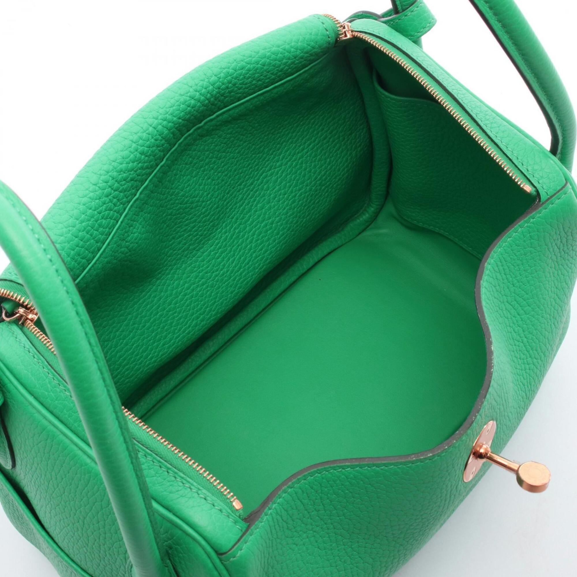 Hermes Green Mint Green Taurillon Clemence Leather Handbag Shoulder Bag (Pre-Owned)