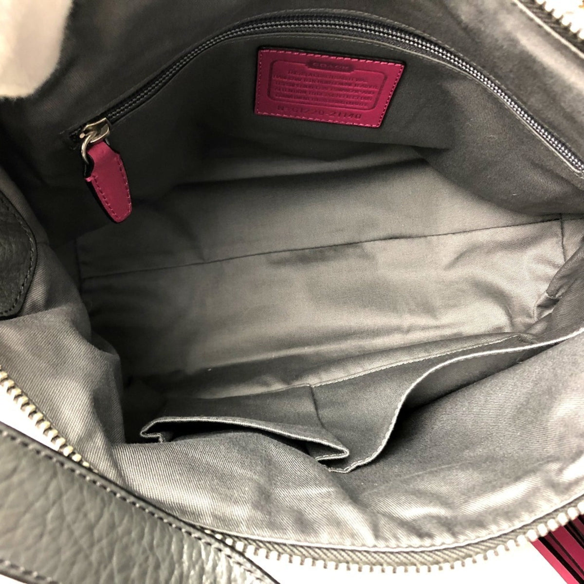 Coach Legacy Charcoal Gray Leather Handbag Shoulder Bag (Pre-Owned)