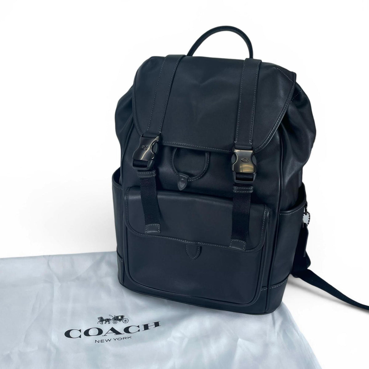Coach Black Leather Backpack (Pre-Owned)