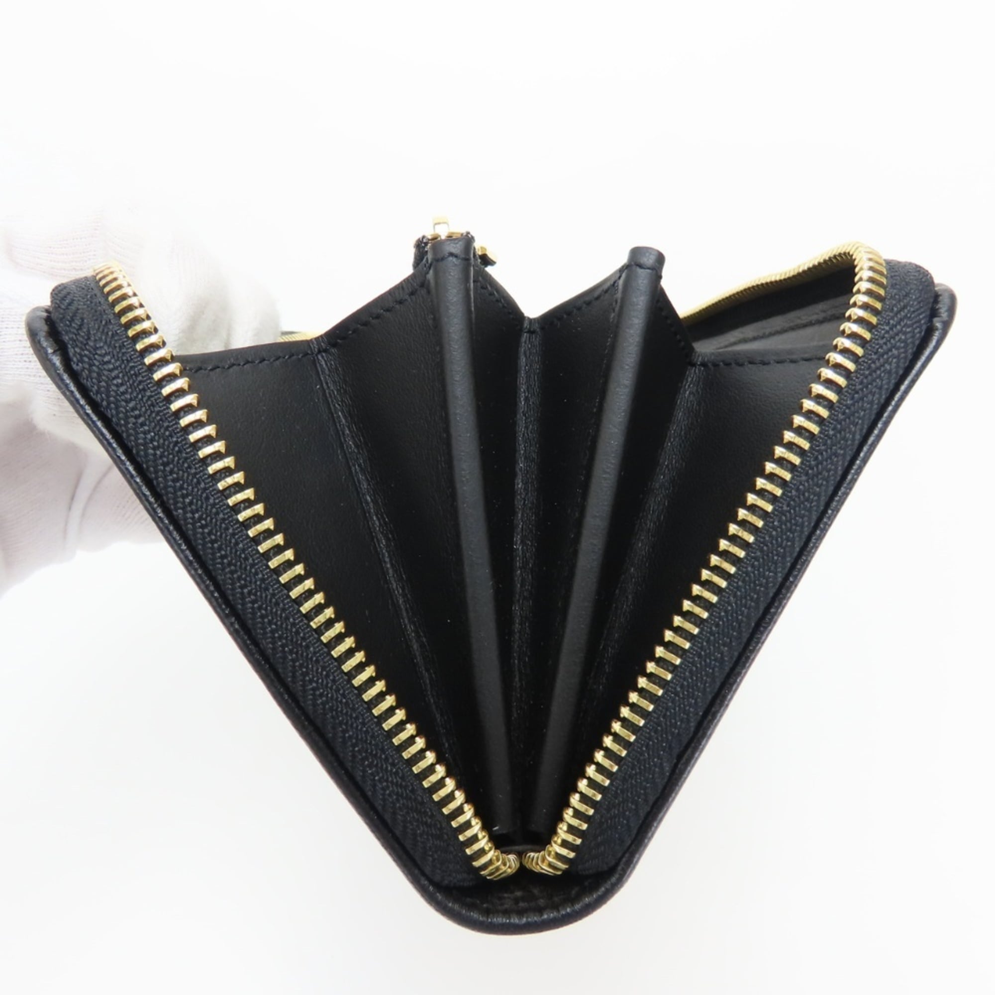Louis Vuitton Black Noir Leather Coin Purse/Coin Case (Pre-Owned)