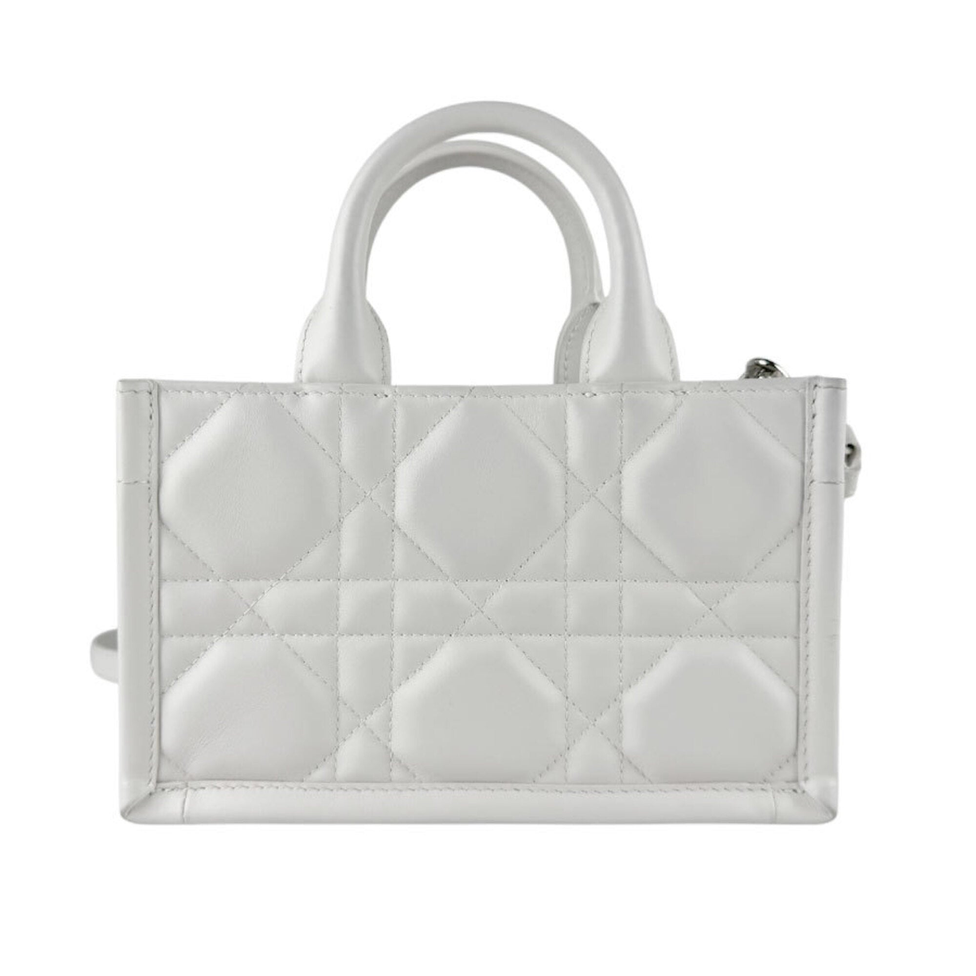 Christian Dior White Leather Handbag Shoulder Bag (Pre-Owned)