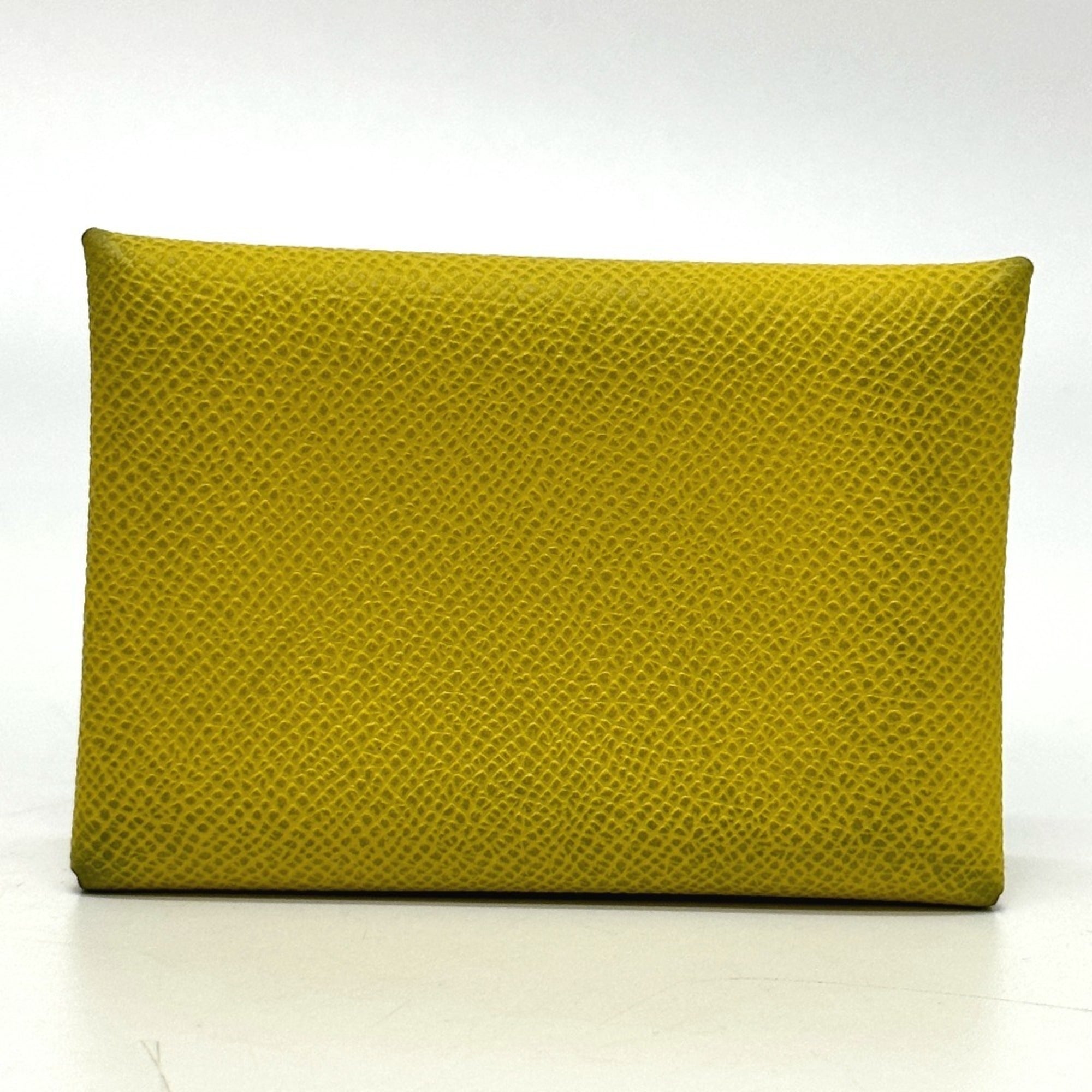 Hermes Jaune Yellow Epsom Leather Coin Purse/Coin Case (Pre-Owned)