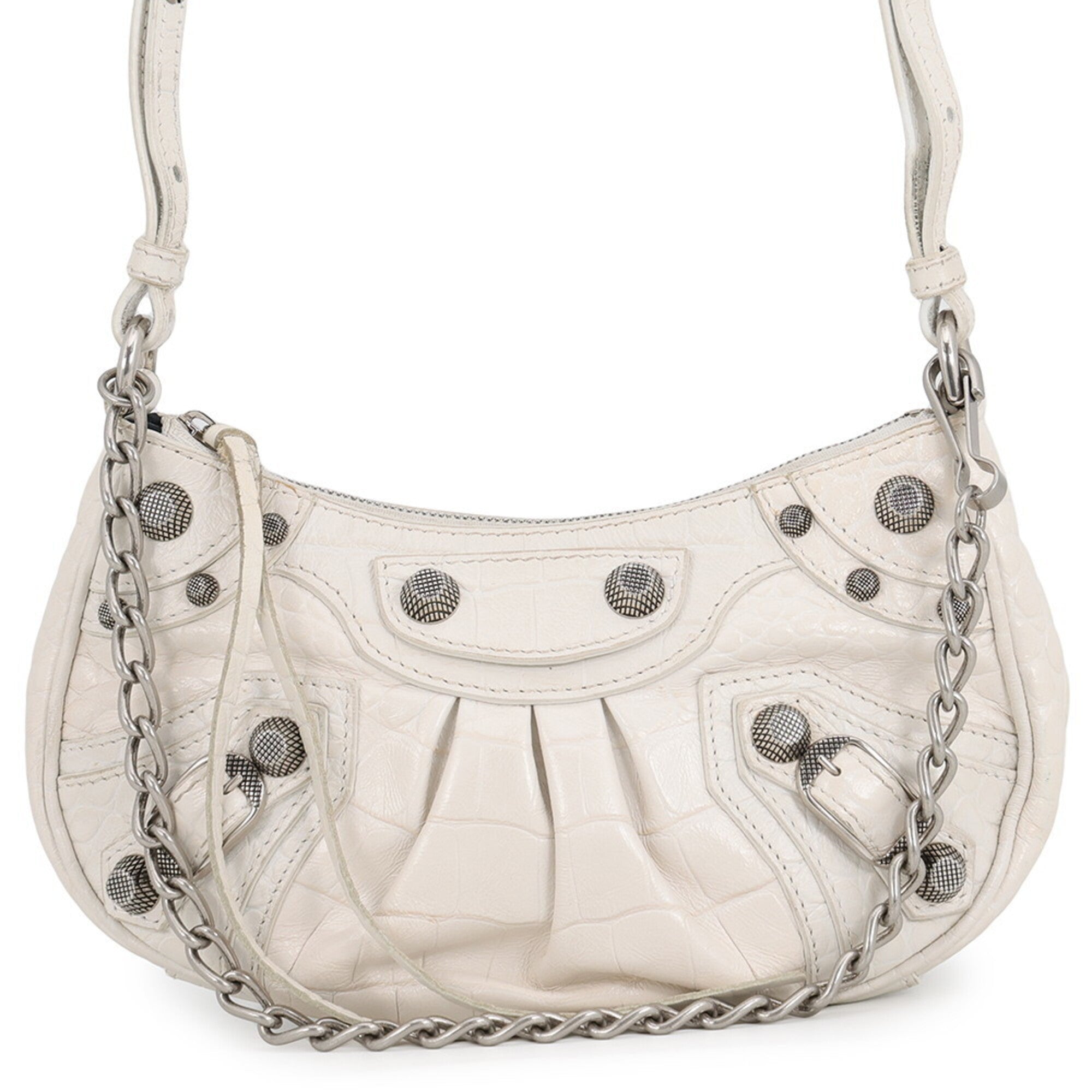 Balenciaga White Leather Shoulder Bag (Pre-Owned)