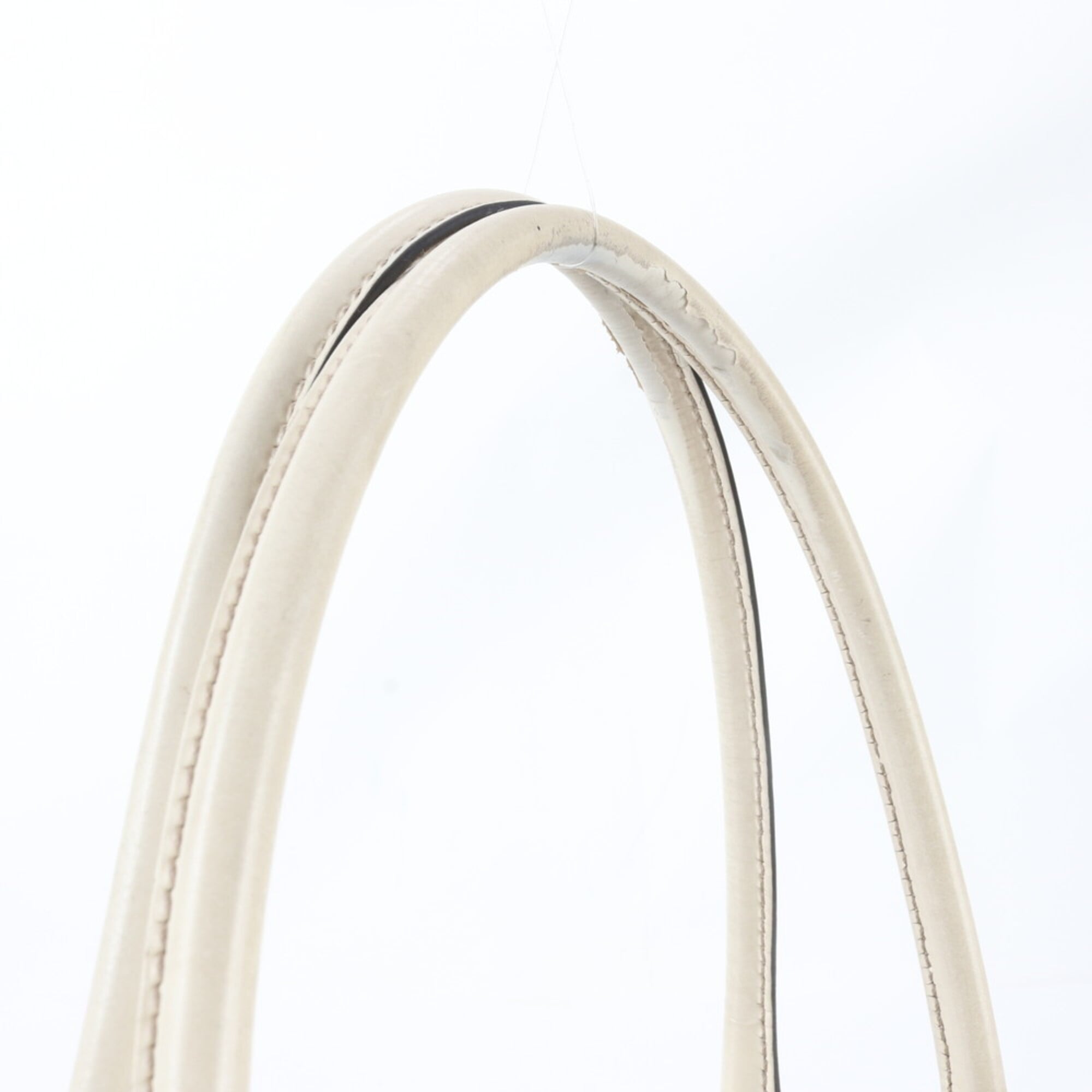Gucci Beige Leather Coated Canvas Handbag Shoulder Bag Tote Bag (Pre-Owned)