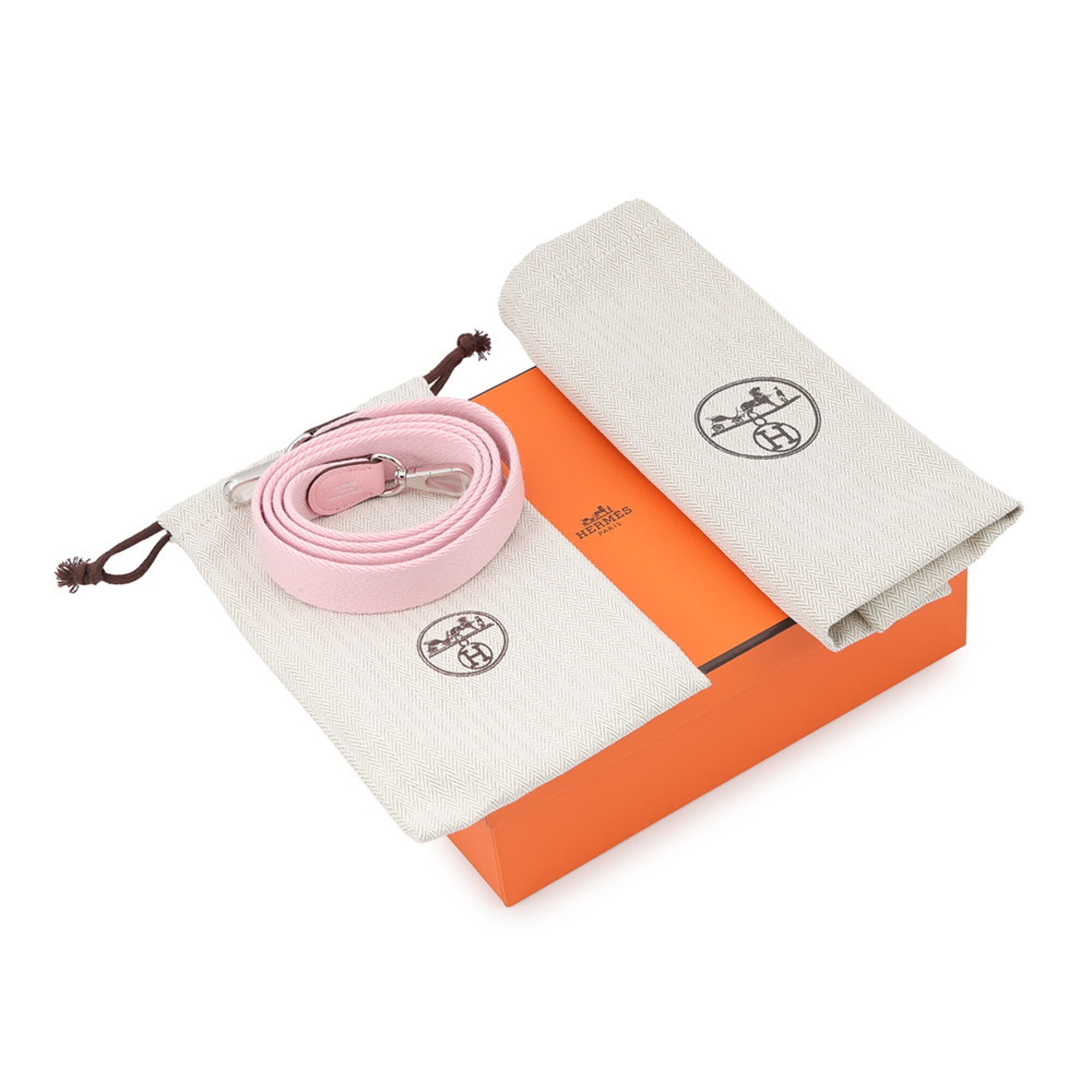 Hermes Evelyne Rose Sakura Taurillon Clemence Leather Handbag Shoulder Bag