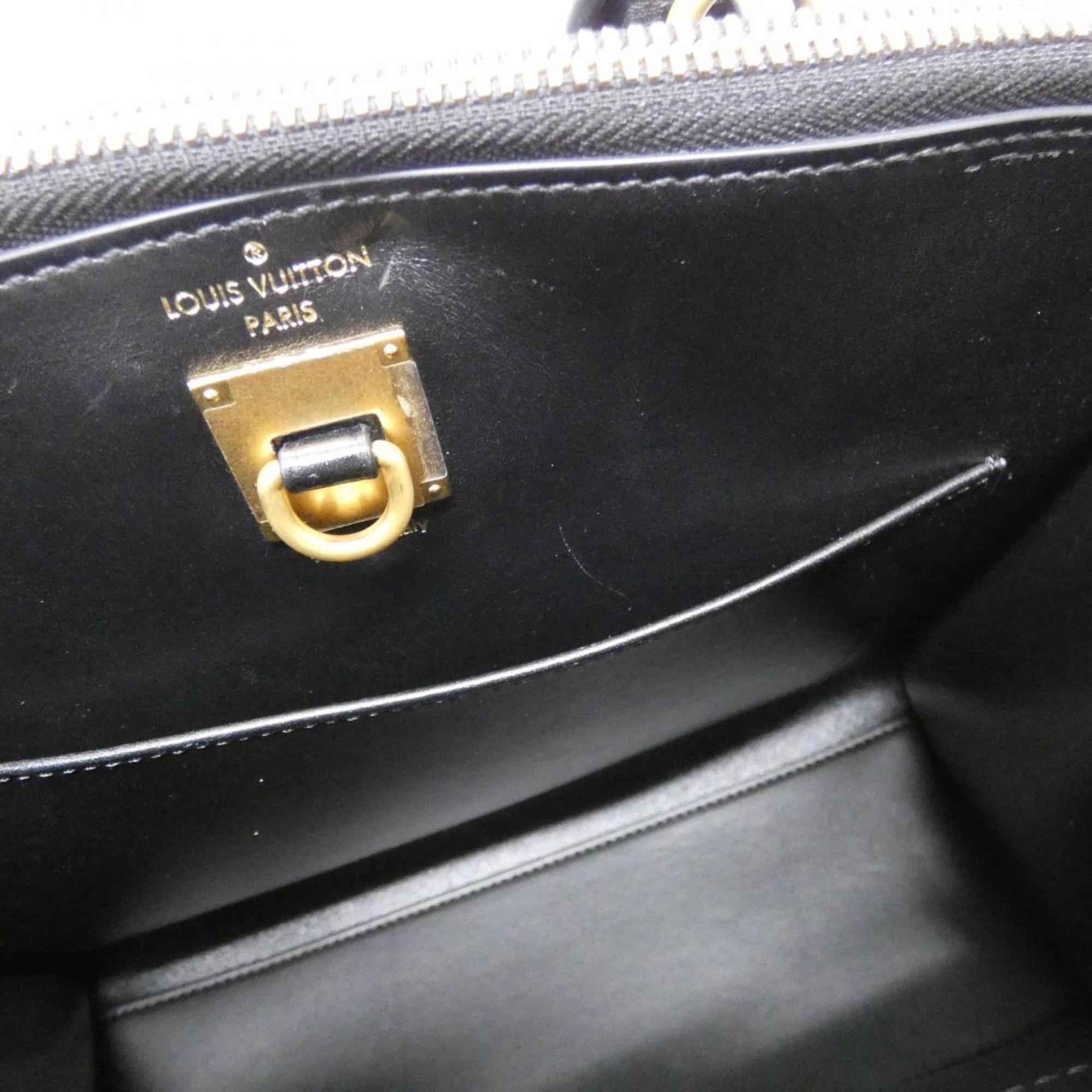 Louis Vuitton Black Gold Leather Handbag (Pre-Owned)