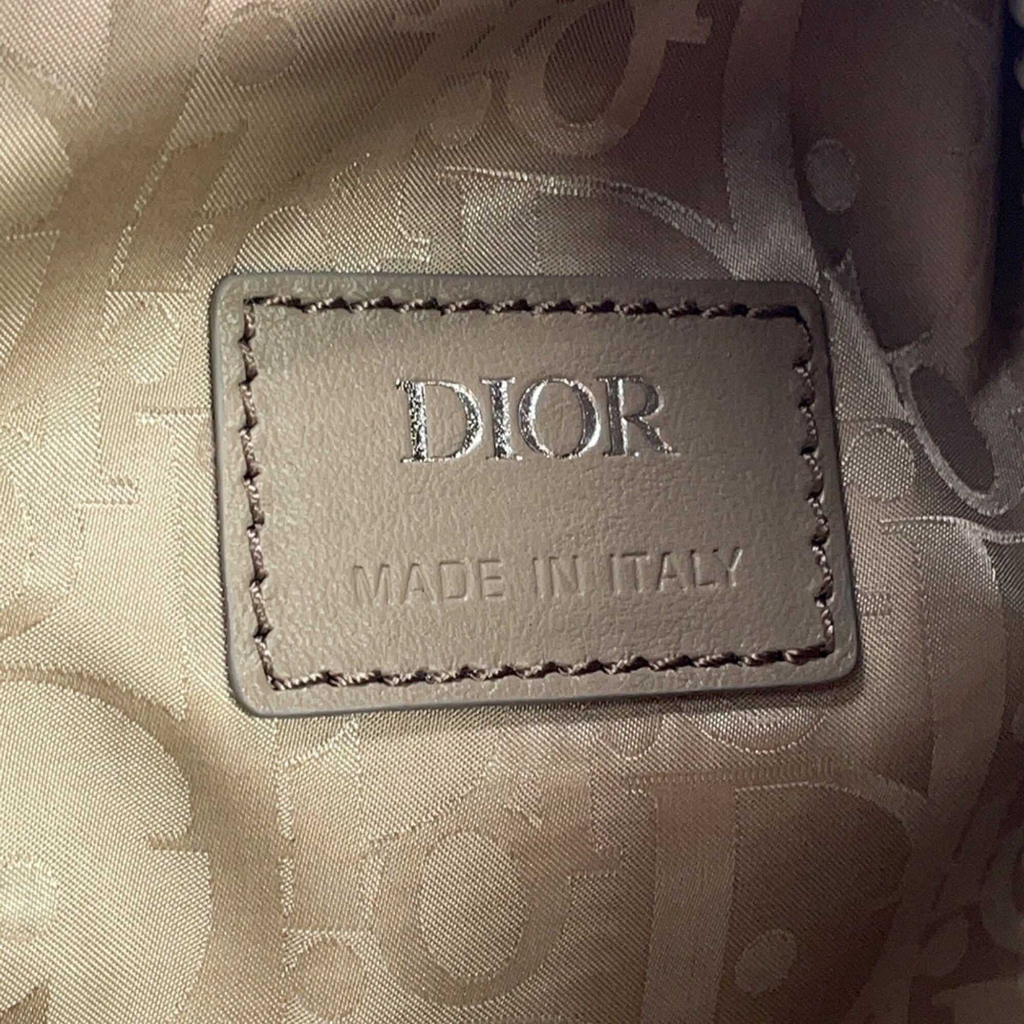 Christian Dior Beige Leather Nylon Sling Bag (Pre-Owned)