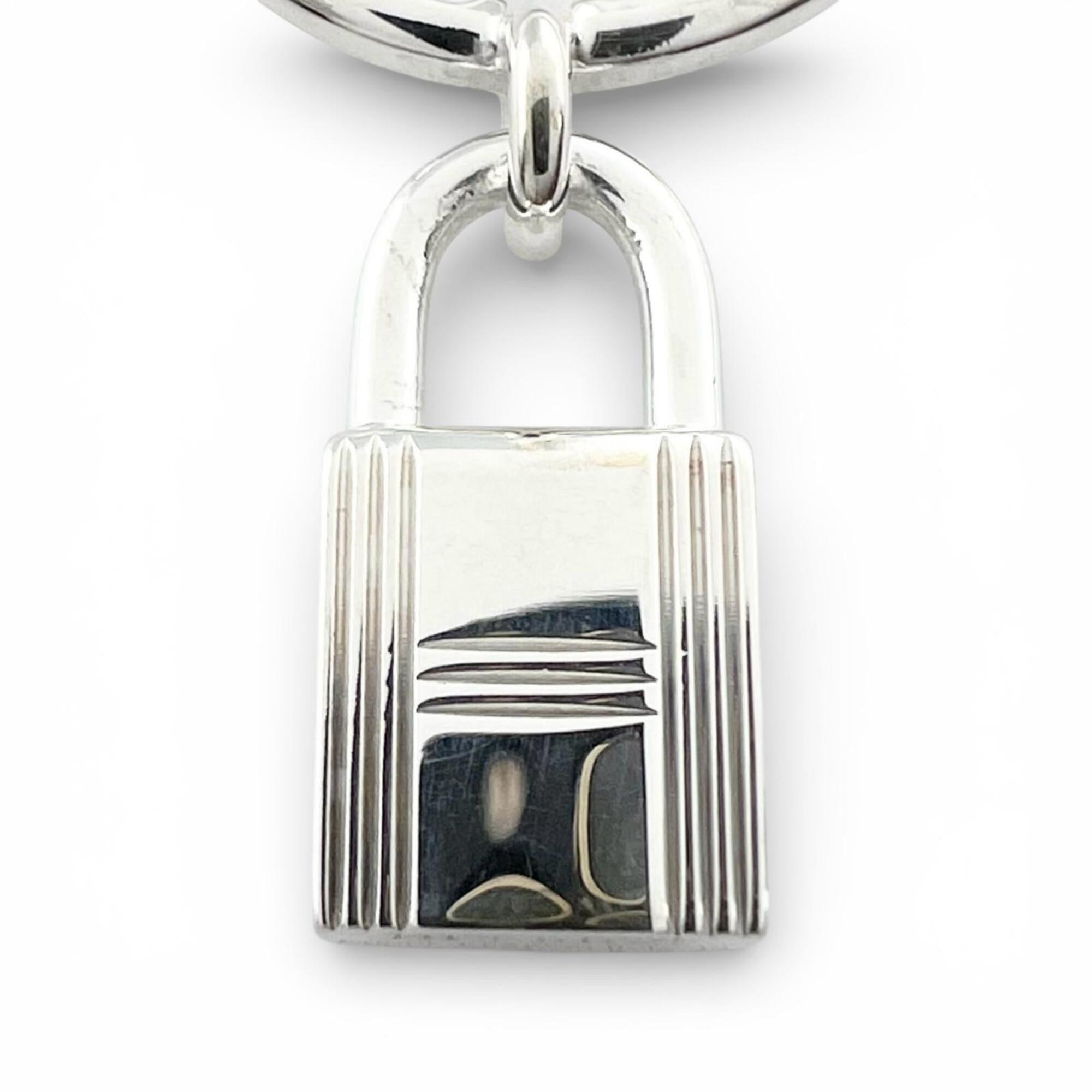 Hermes Silver Silver 925 Band Ring (Pre-Owned)