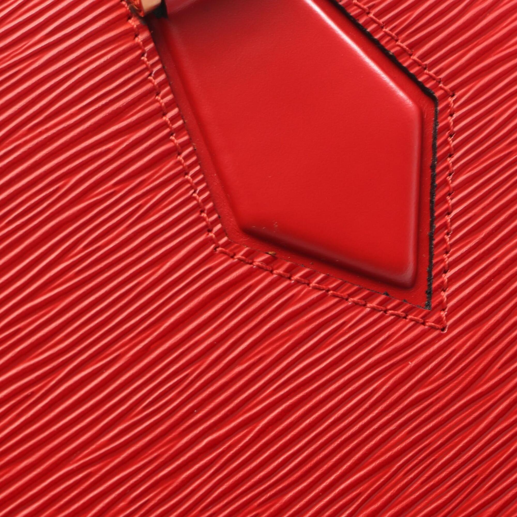 Louis Vuitton Castilian Red Red Color Epi Leather Handbag Shoulder Bag (Pre-Owned)