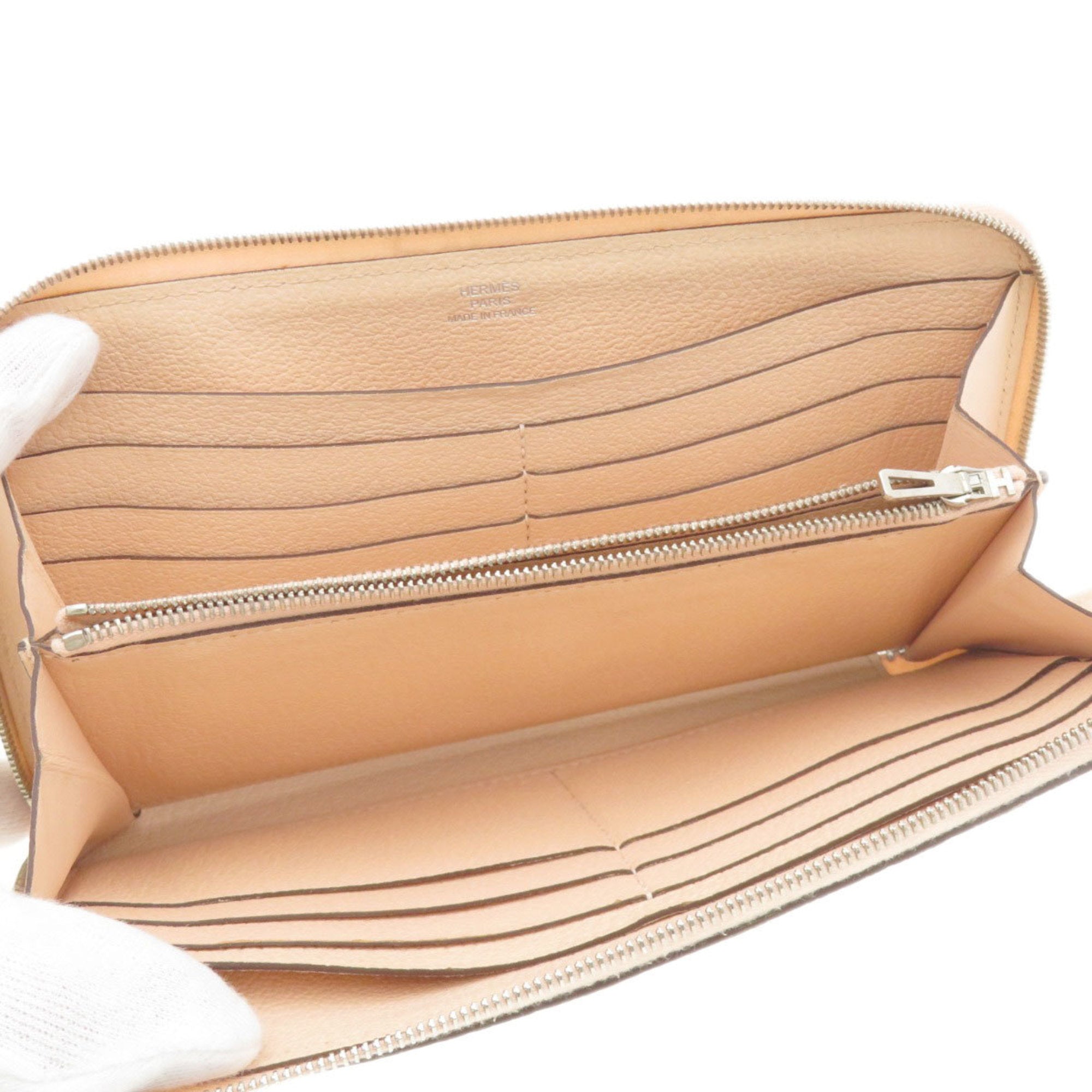 Hermes Pink Togo Leather Long Wallet (Bi-Fold) (Pre-Owned)