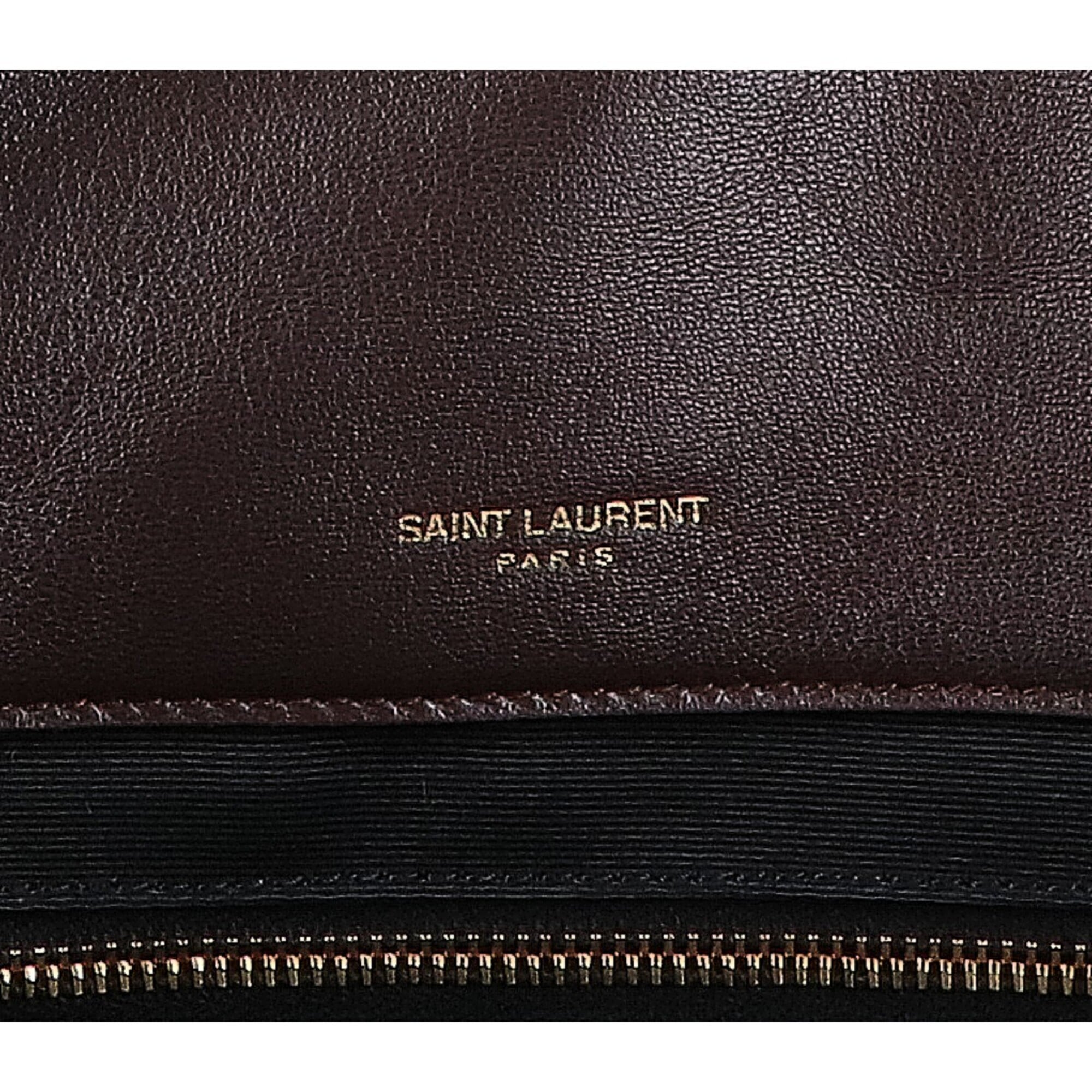 Saint Laurent Dark Brown Leather Shoulder Bag (Pre-Owned)