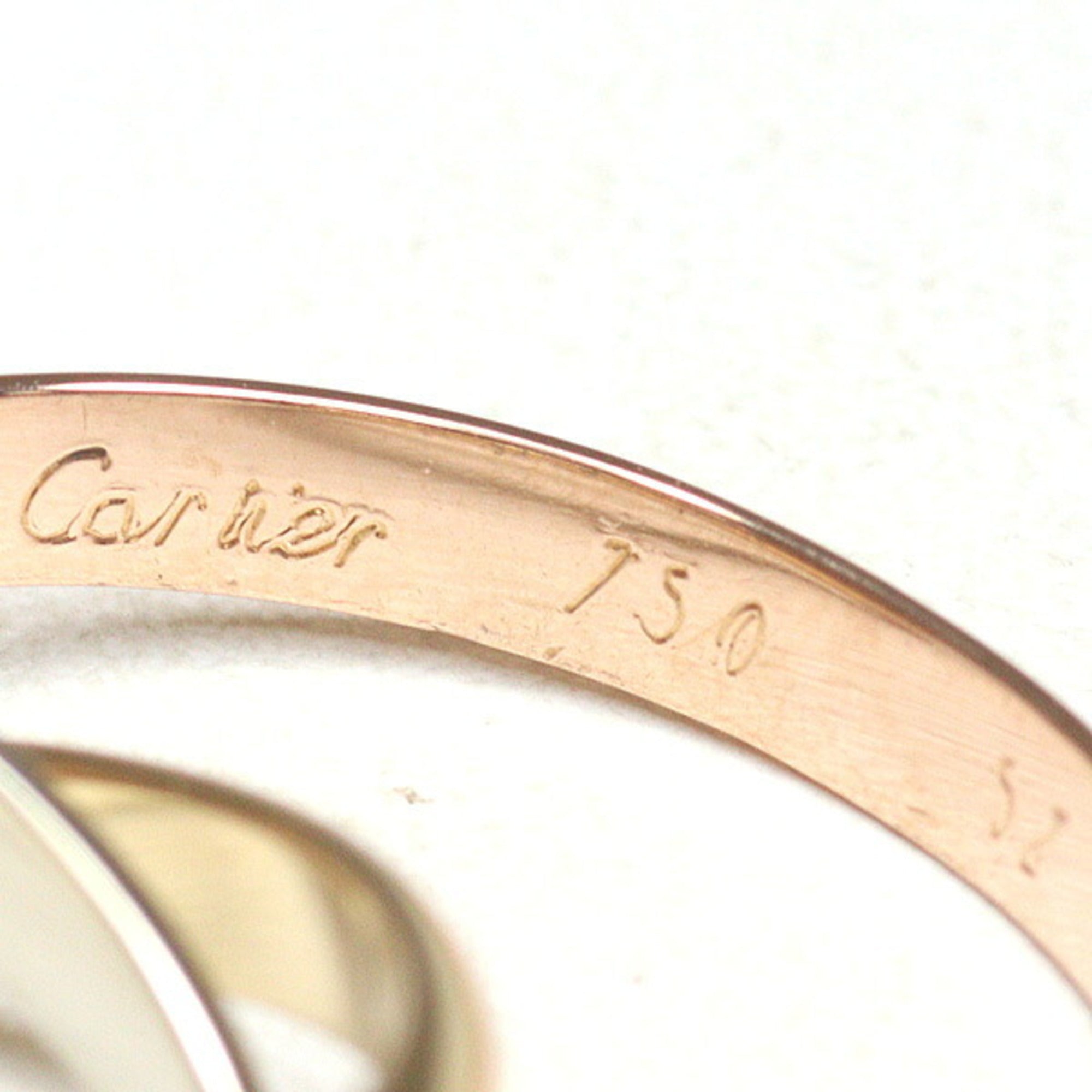 Cartier Trinity Pink Gold White Gold Yellow Gold Yellow Gold (18K) Pink Gold (18K) White Gold (18K) Band Ring (Pre-Owned)