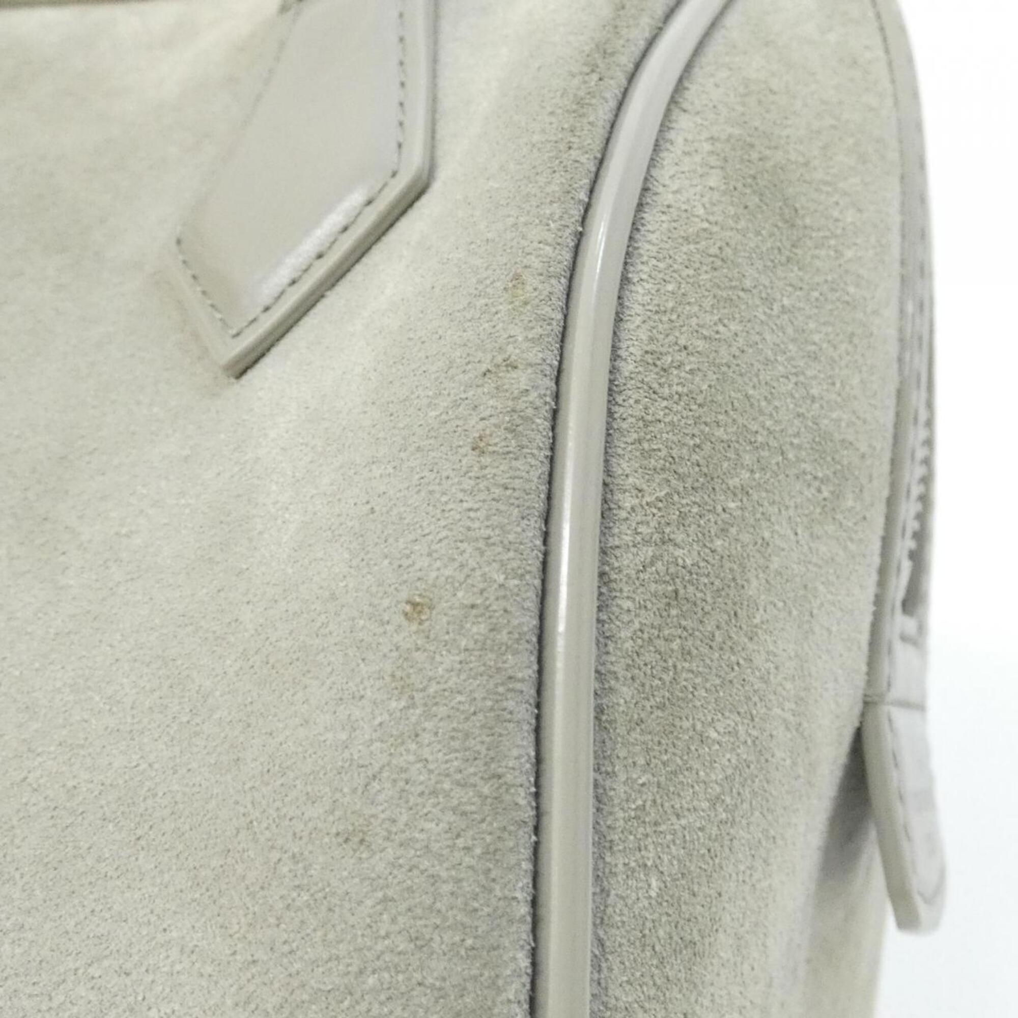 Louis Vuitton Gris Suede Boston Bag (Pre-Owned)