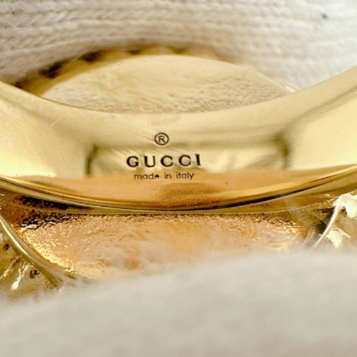 Gucci Gold Metal Band Ring (Pre-Owned)