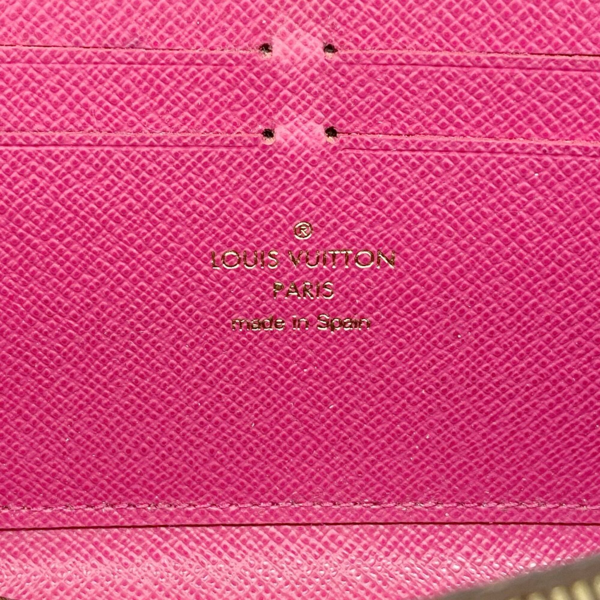 Louis Vuitton Brown Hot Pink Long Wallet (Bi-Fold) (Pre-Owned)