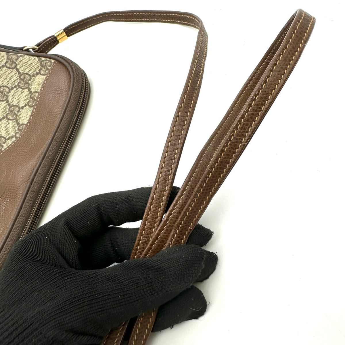 Gucci Brown Gg Supreme Canvas Pochette Shoulder Bag (Pre-Owned)