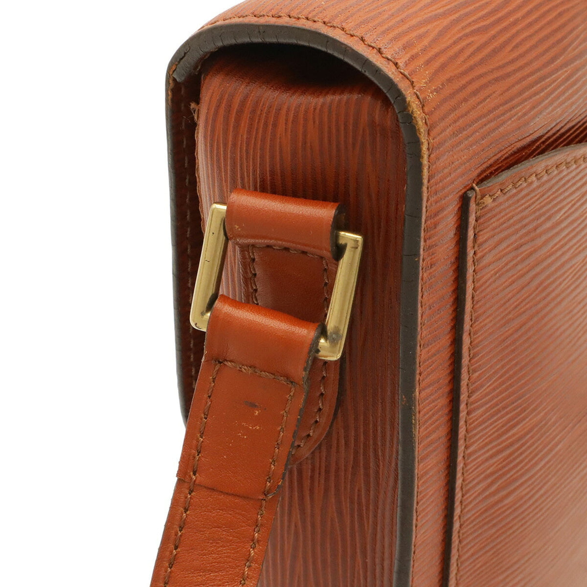 Louis Vuitton Brown Galle White Epi Leather Shoulder Bag (Pre-Owned)