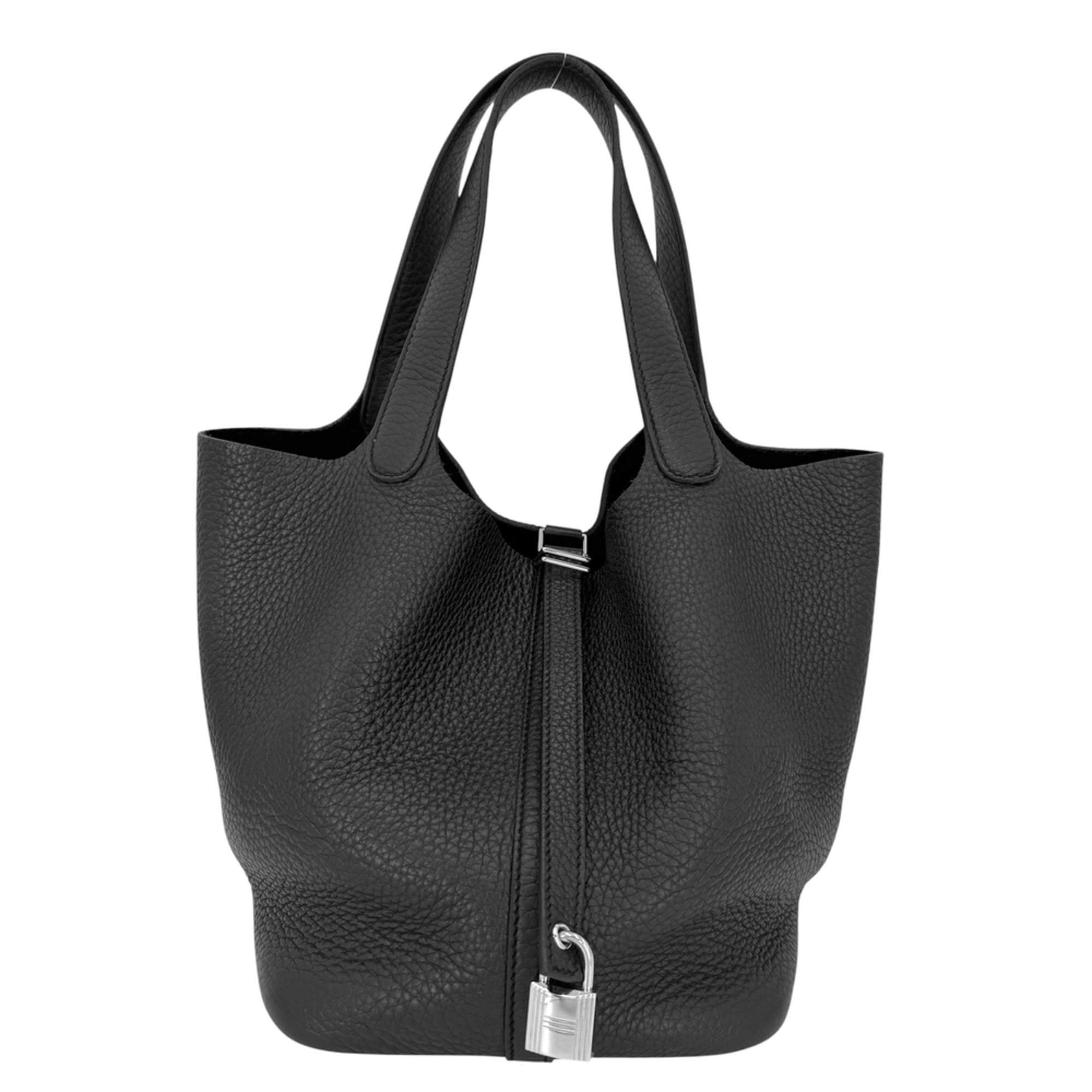 Hermes Black Leather Handbag (Pre-Owned)