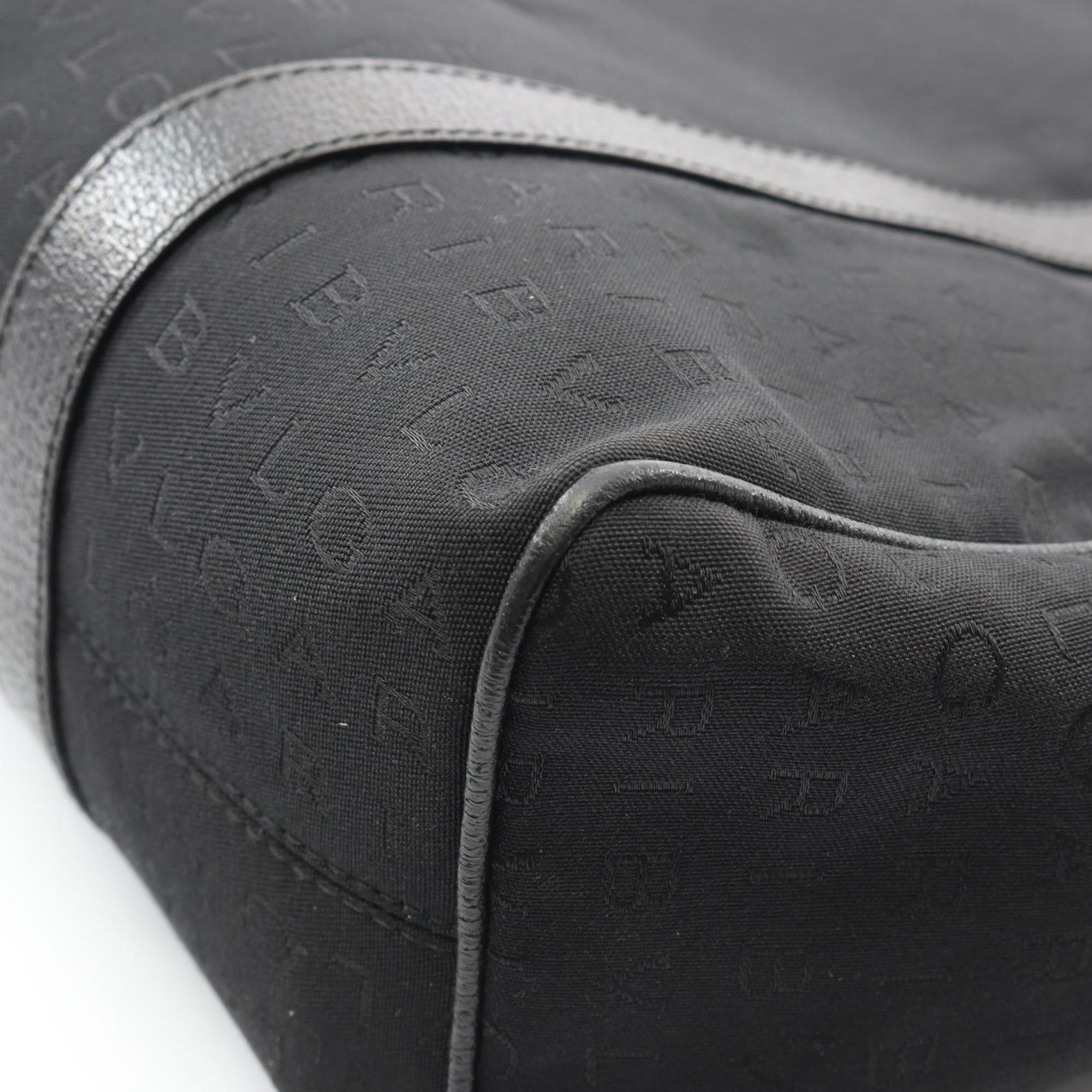 Bvlgari Black Canvas Leather Tote Bag (Pre-Owned)