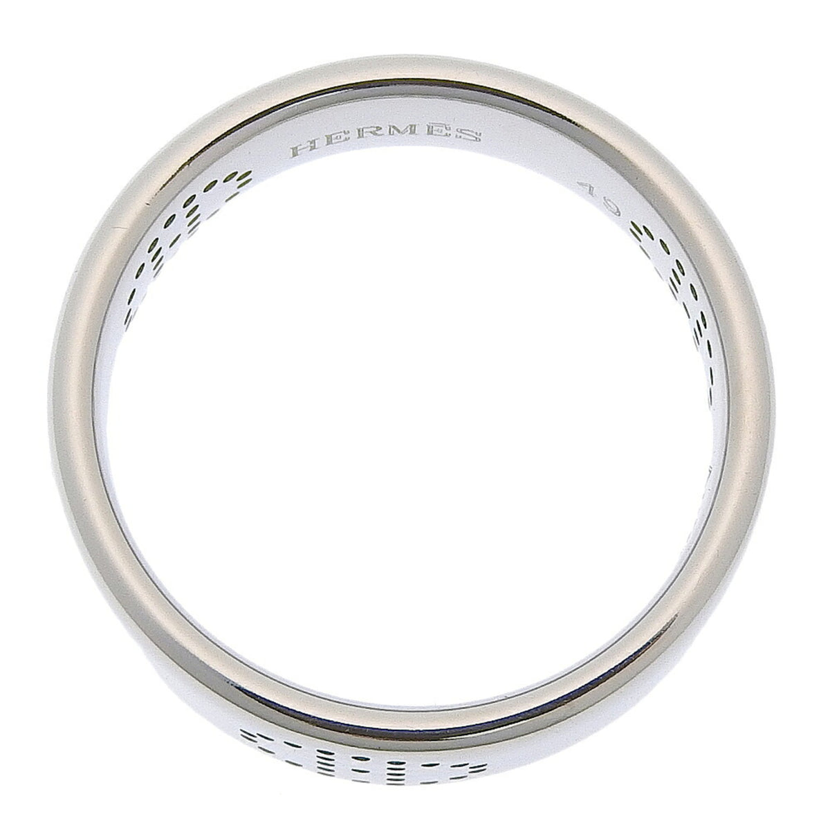 Hermes White Gold White Gold (18K) Band Ring (Pre-Owned)