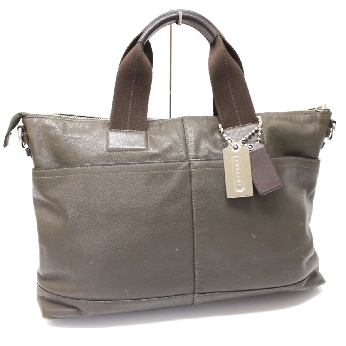 Coach Green Leather Tote Bag (Pre-Owned)