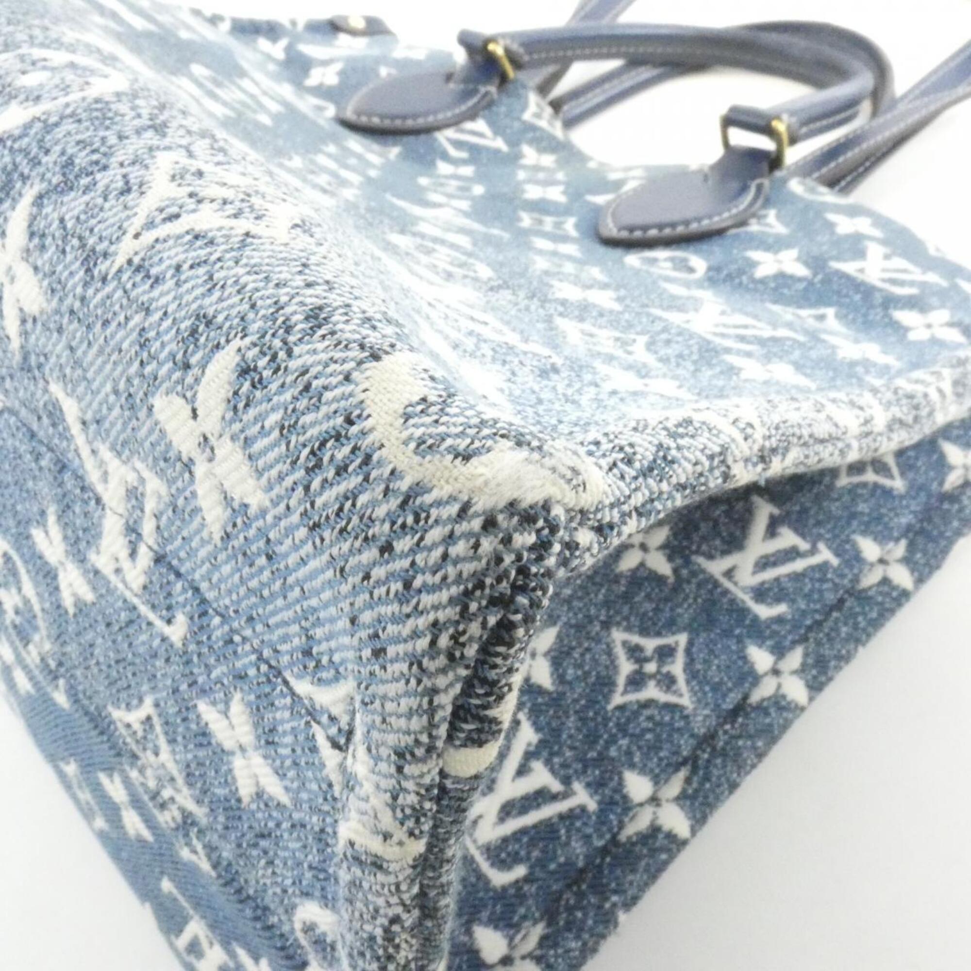Louis Vuitton Blue Navy Denim Canvas Handbag (Pre-Owned)