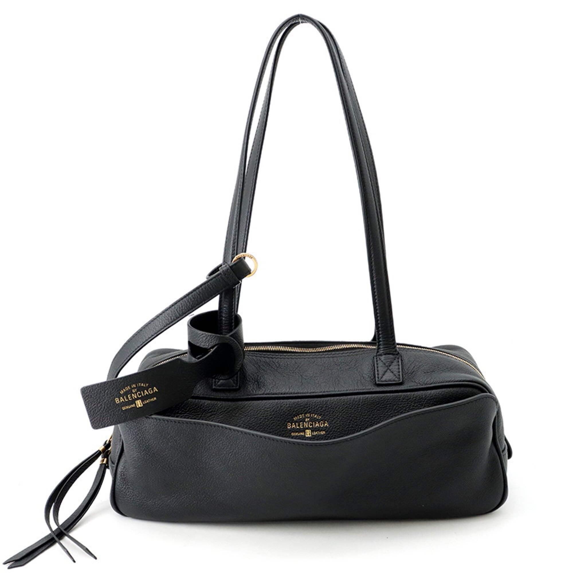 Balenciaga Black Leather Shoulder Bag (Pre-Owned)