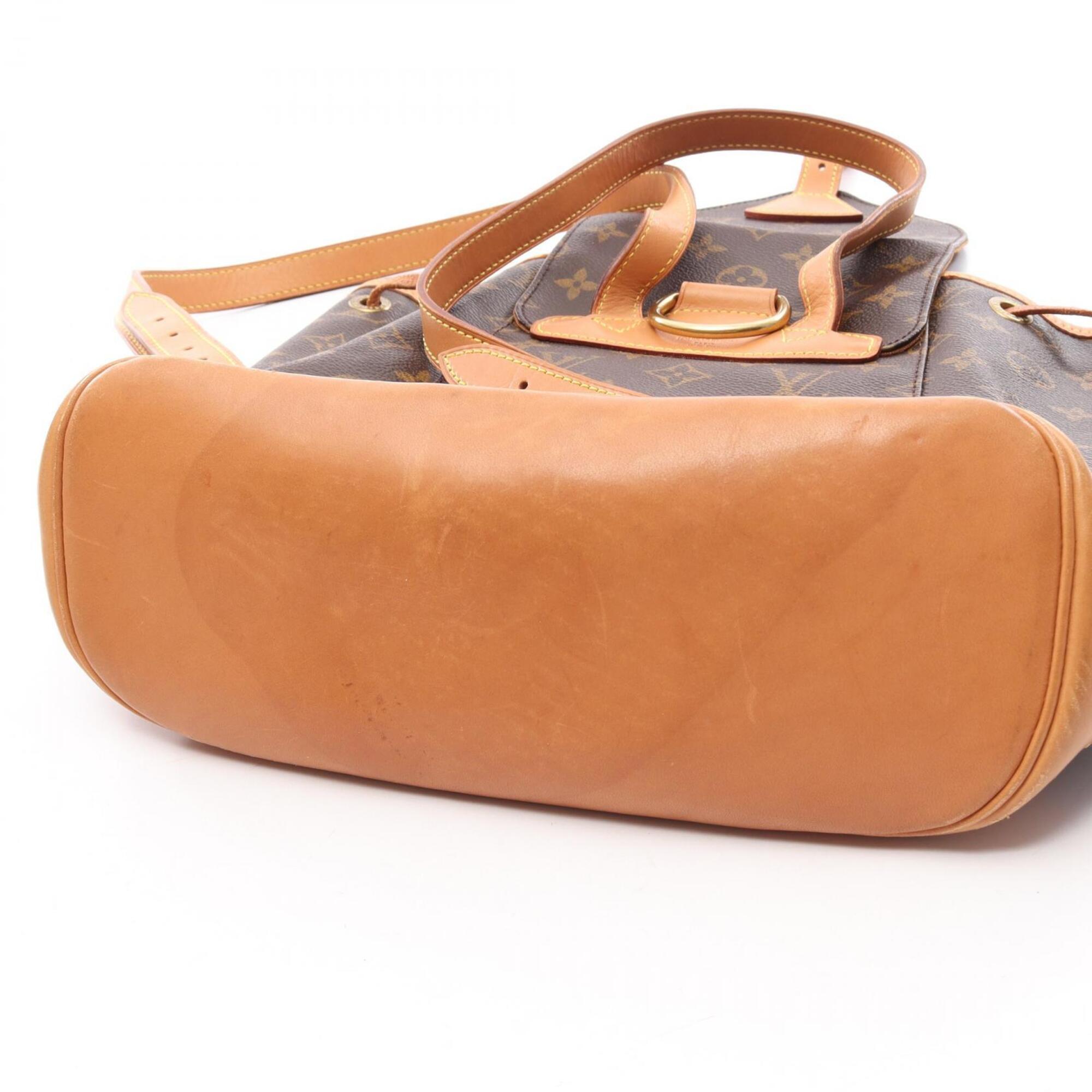 Louis Vuitton Brown Pvc Leather Backpack Handbag (Pre-Owned)