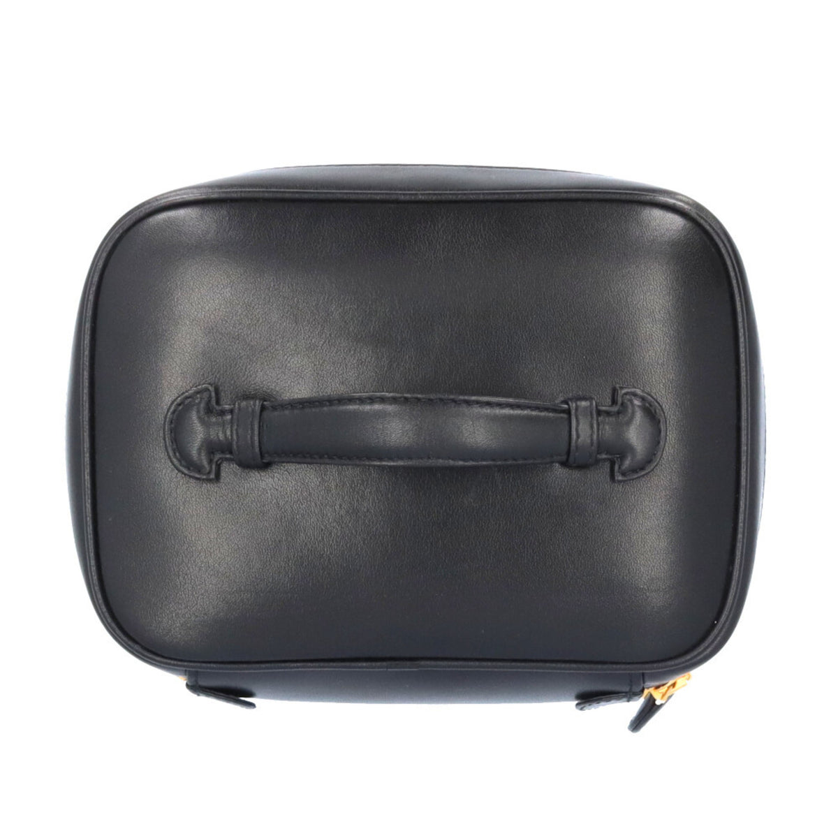 Chanel Black Leather Handbag Vanity Bag (Pre-Owned)