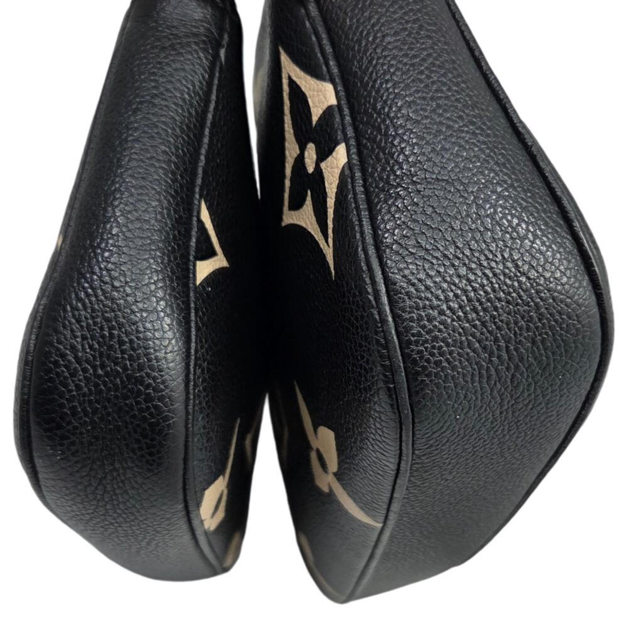 Louis Vuitton Beige Black Monogram Empreinte Pochette Shoulder Bag (Pre-Owned)