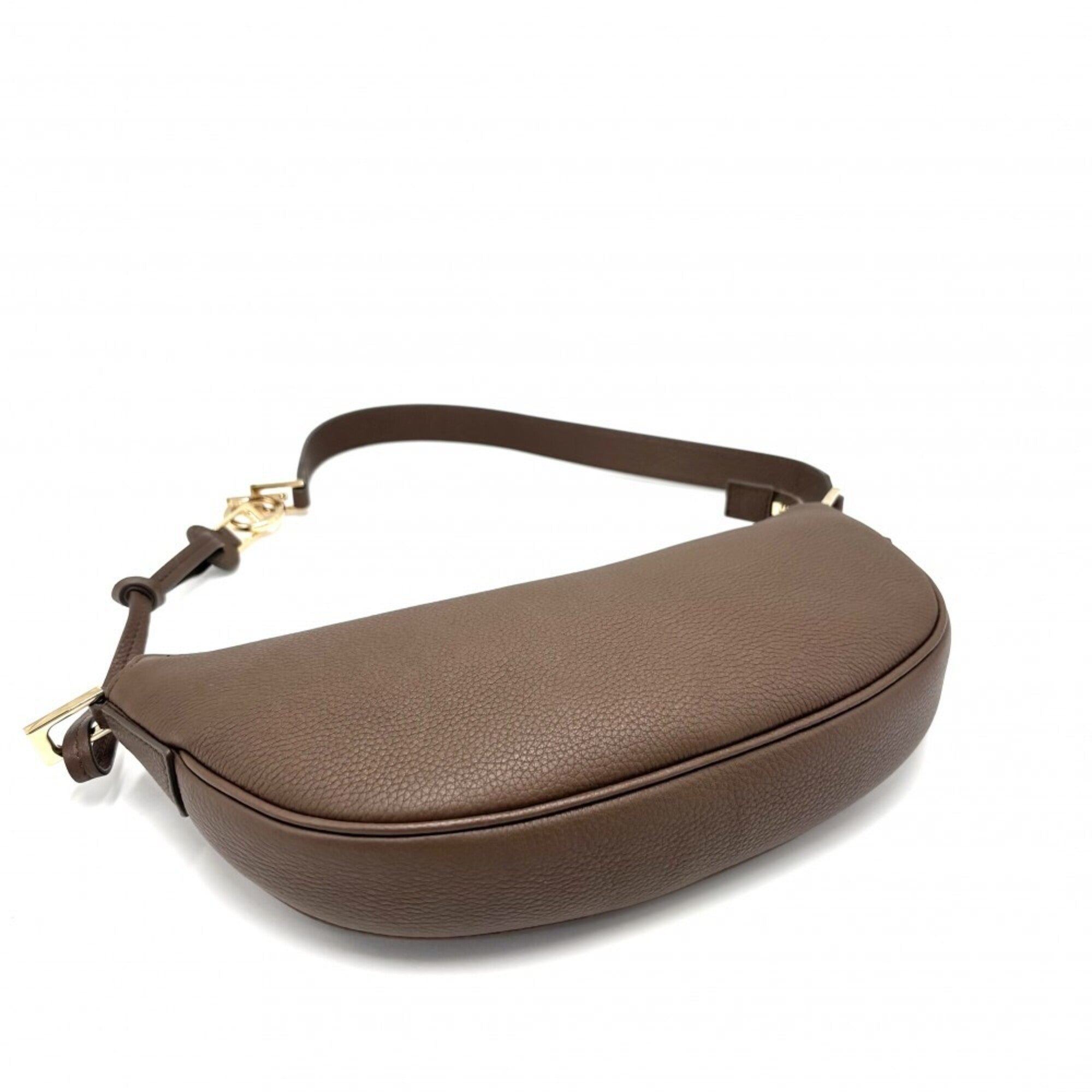 Salvatore Ferragamo Brown Leather Handbag Shoulder Bag (Pre-Owned)